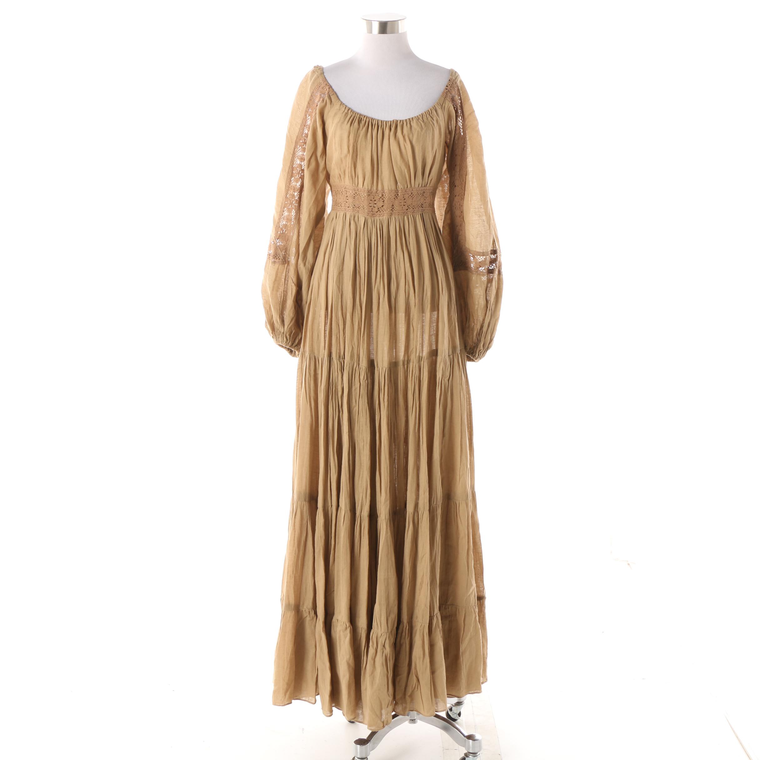 Women's 1980s Vintage Gunne Sax by Jessica McClintock Maxi Dress