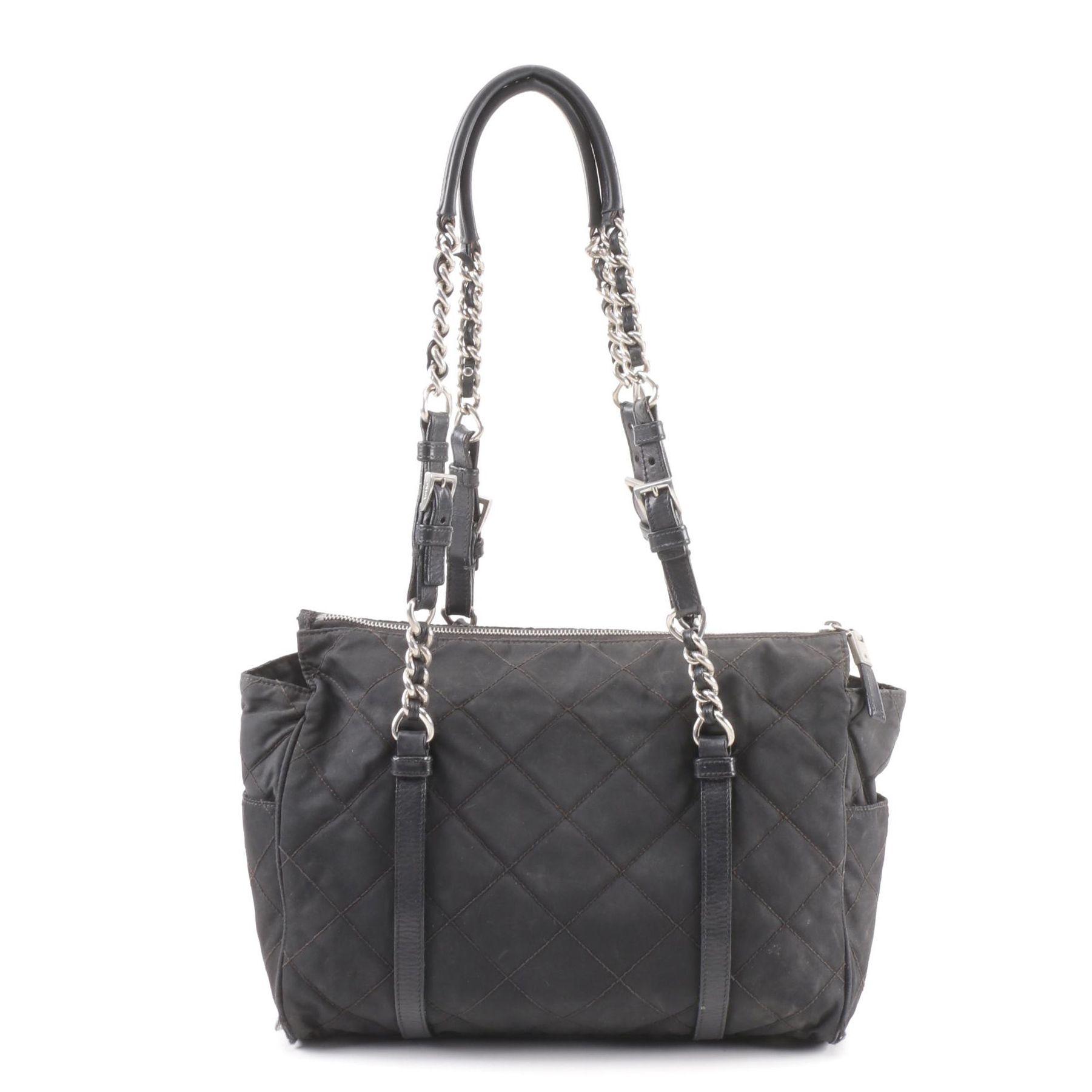 Prada Quilted Black Nylon Shoulder Bag
