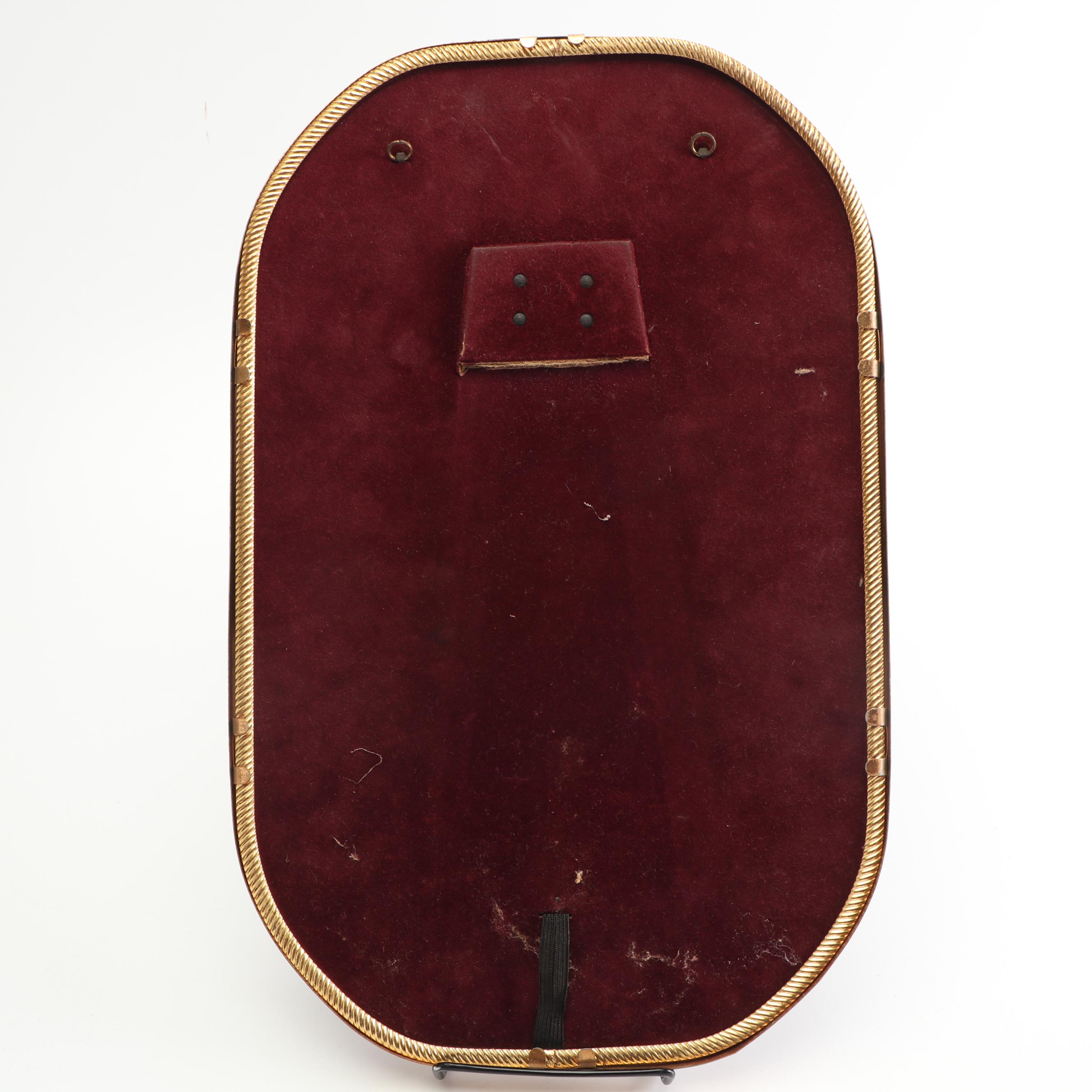 Victorian Style Convex Glass Frame with Filigree and Rope Trim