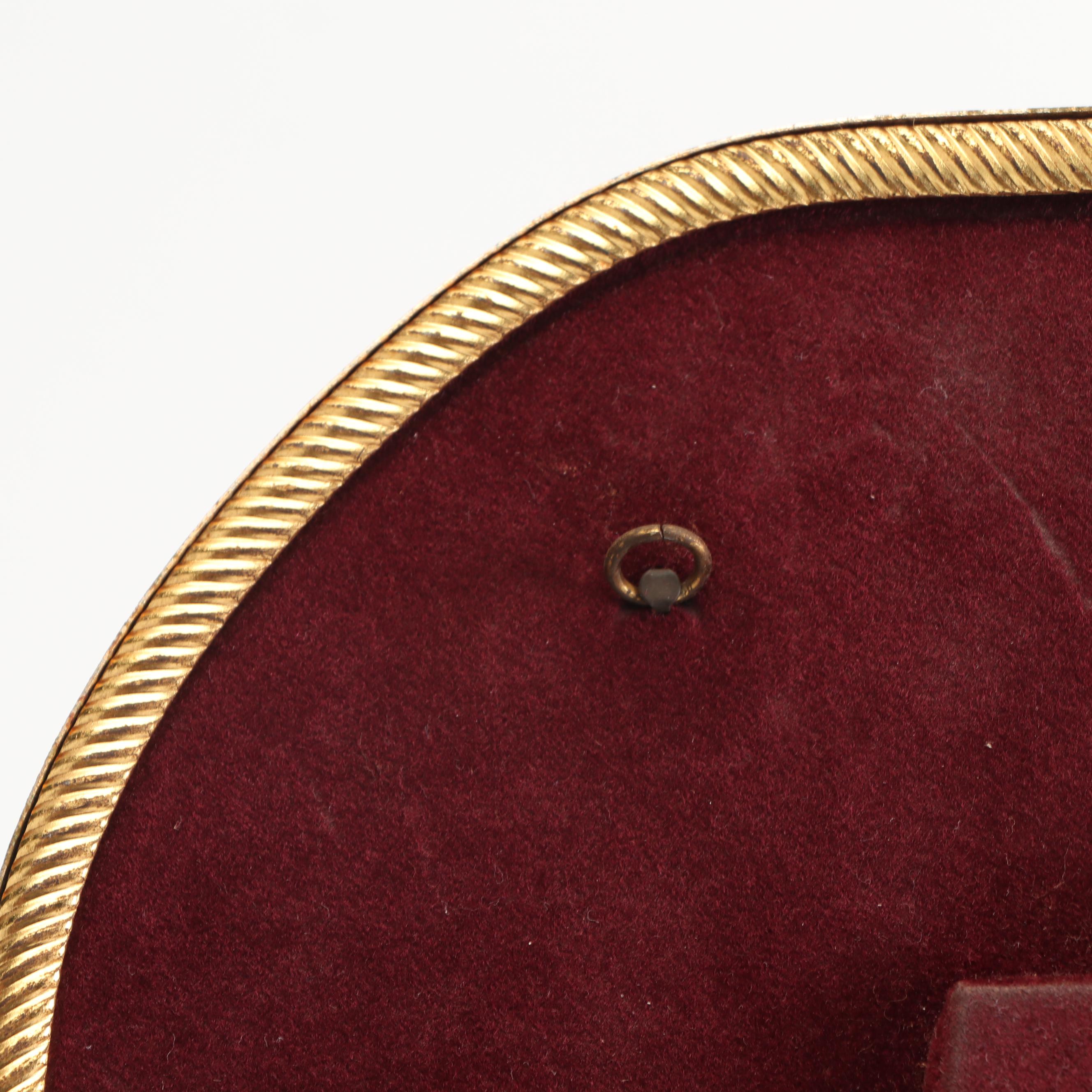 Victorian Style Convex Glass Frame with Filigree and Rope Trim