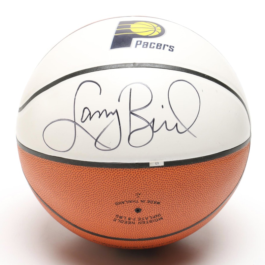 NBA Hall of Fame Great Larry Bird Signed Indiana Pacers Basketball
