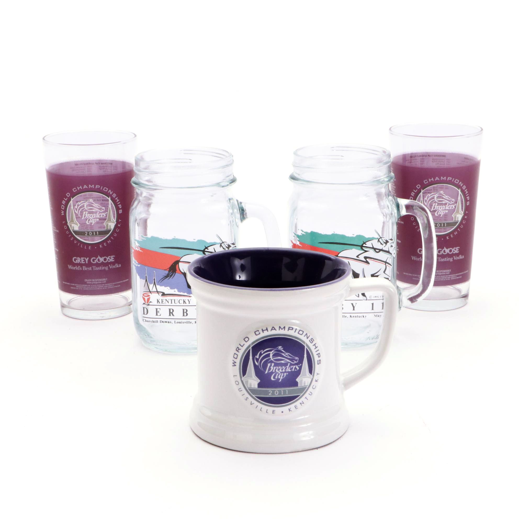 Breeders Cup and Kentucky Derby Ball Jar Style Mugs