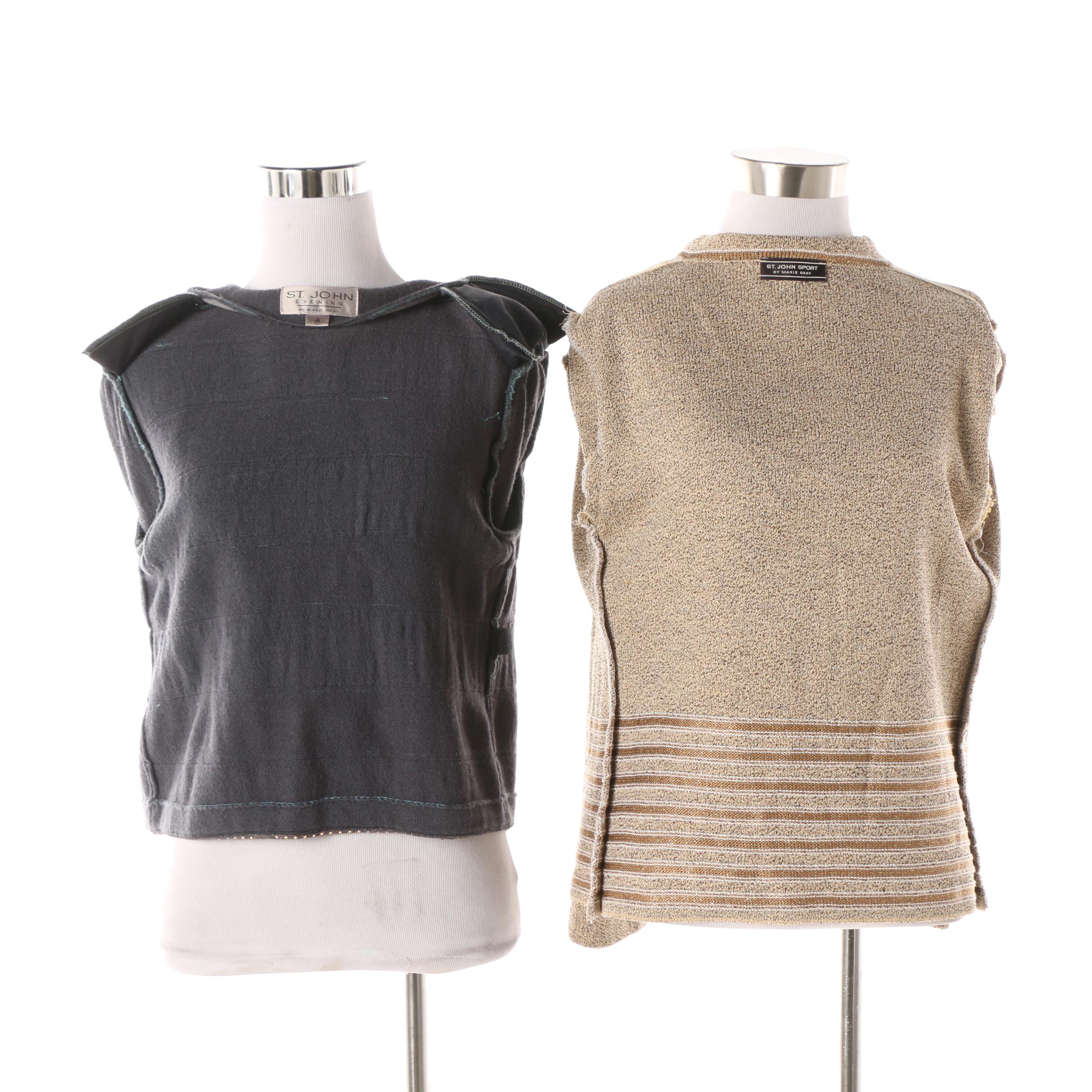 Women's St. John Brand Embellished Knit Sweater Jackets