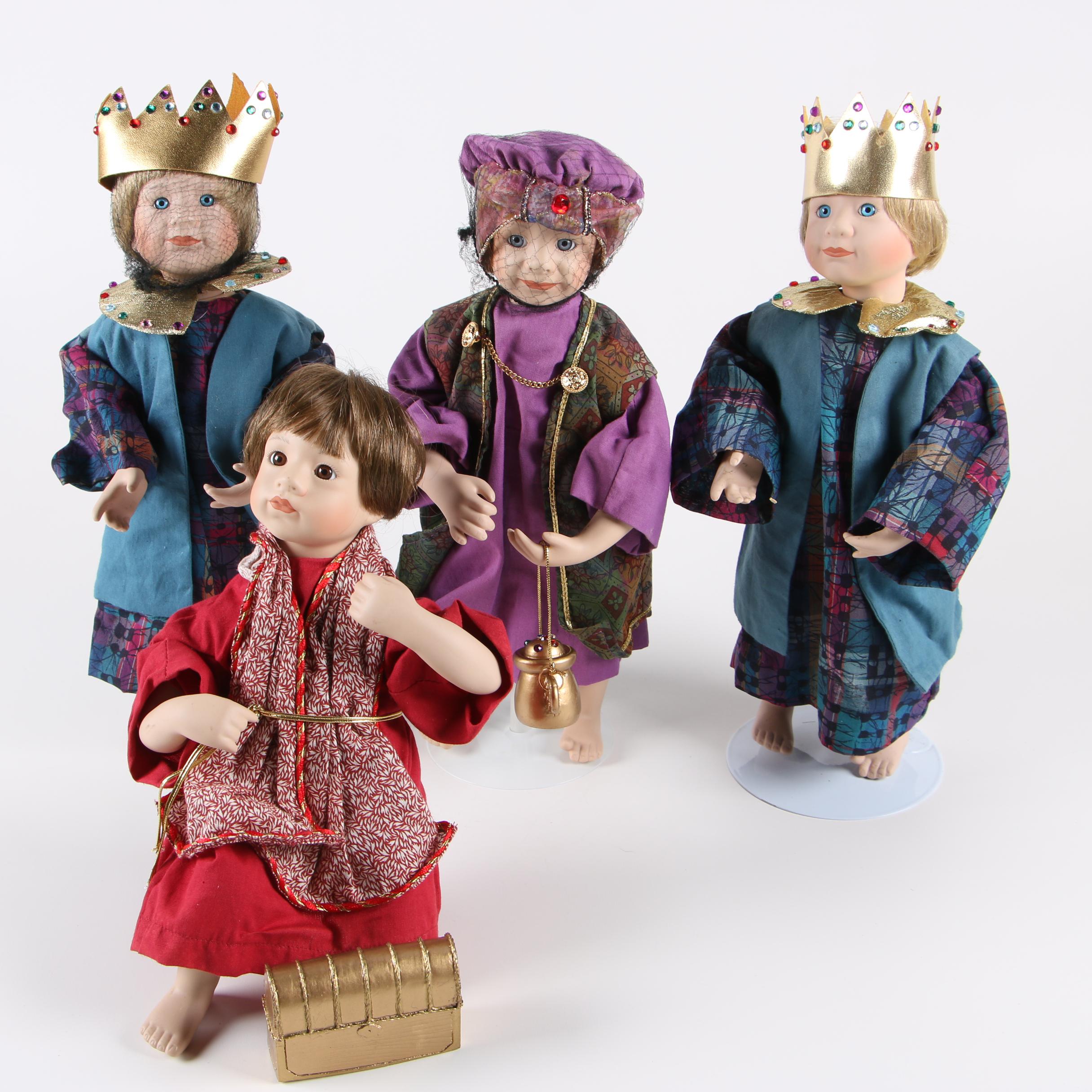 Ashton-Drake Galleries "Oh Holy Night" Porcelain Dolls, 1990s