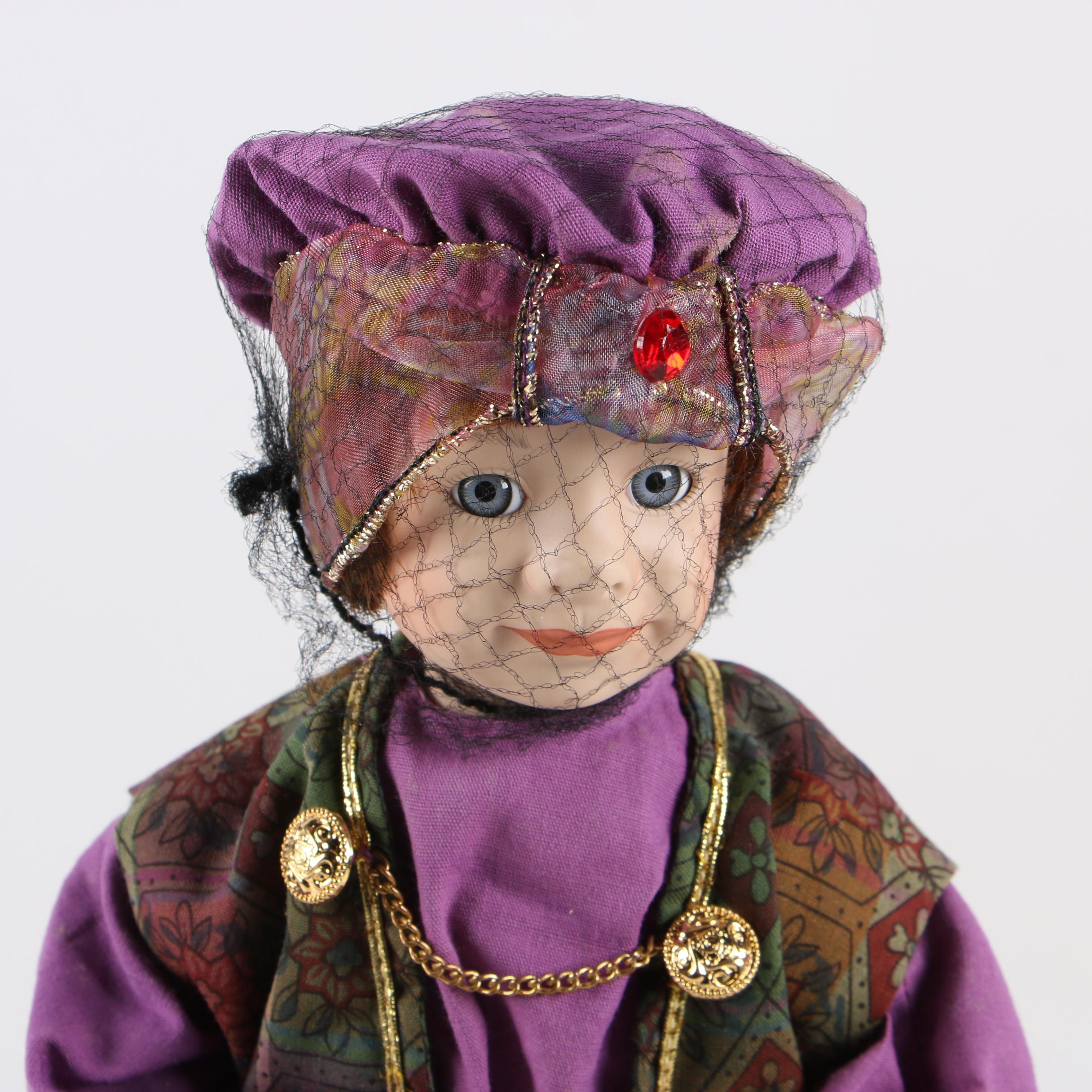 Ashton-Drake Galleries "Oh Holy Night" Porcelain Dolls, 1990s