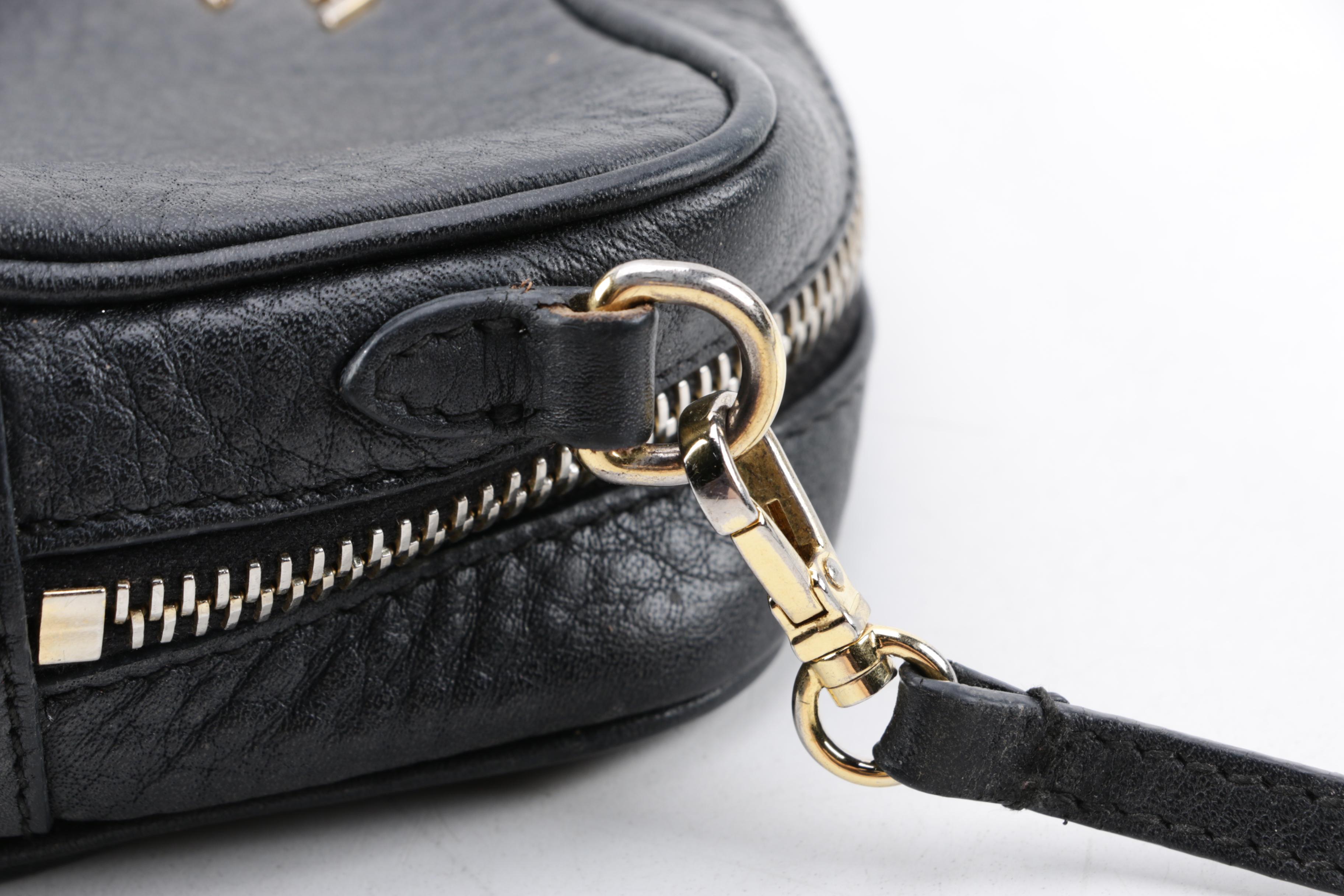 Prada Pebbled Black Leather Mini Crossbody Bag
