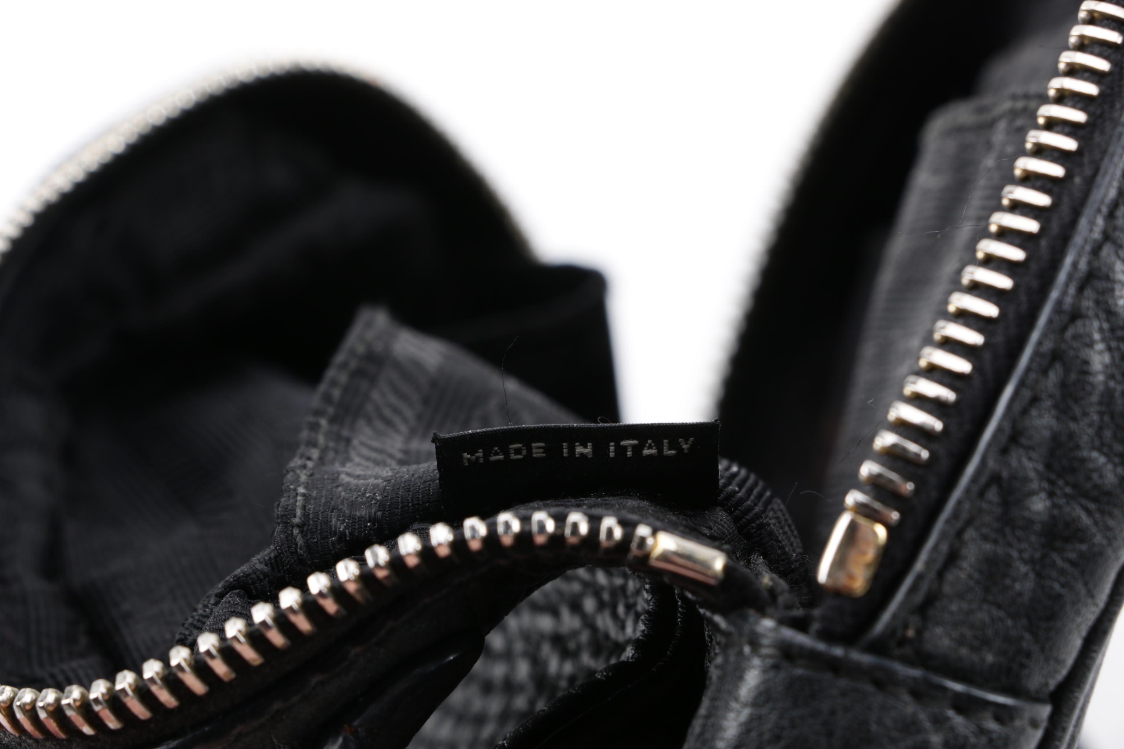 Prada Pebbled Black Leather Mini Crossbody Bag