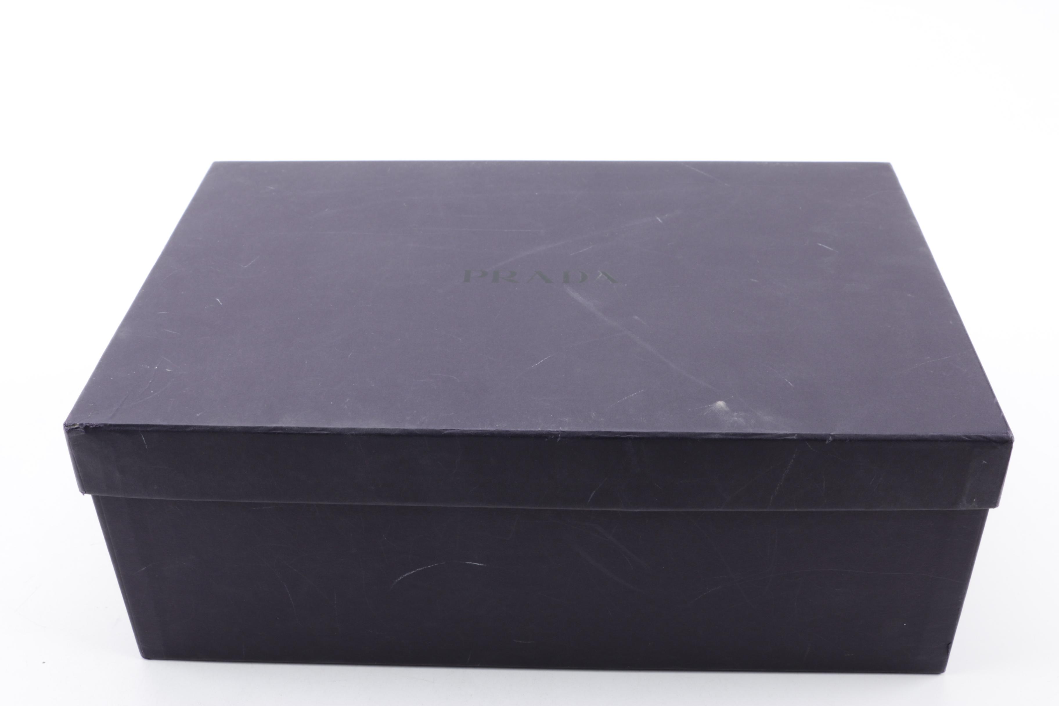 Women's Prada Calzature Donna Black Leather Pointed Toe Booties