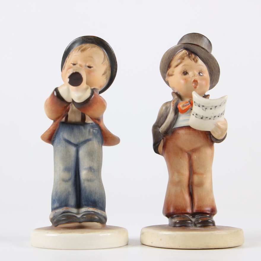 Goebel Hummel Porcelain "Street Singer" and "Serenade" Figurines