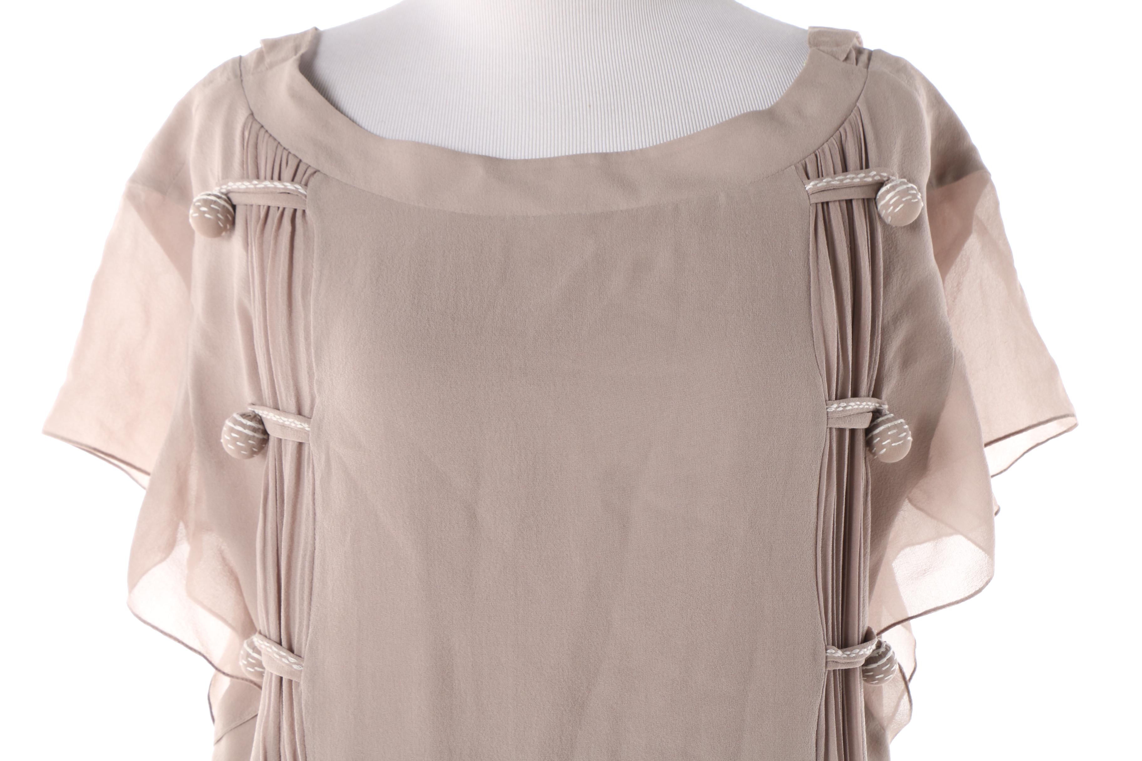 Vintage Nina Ricci Mauve Crepe Tunic Dress