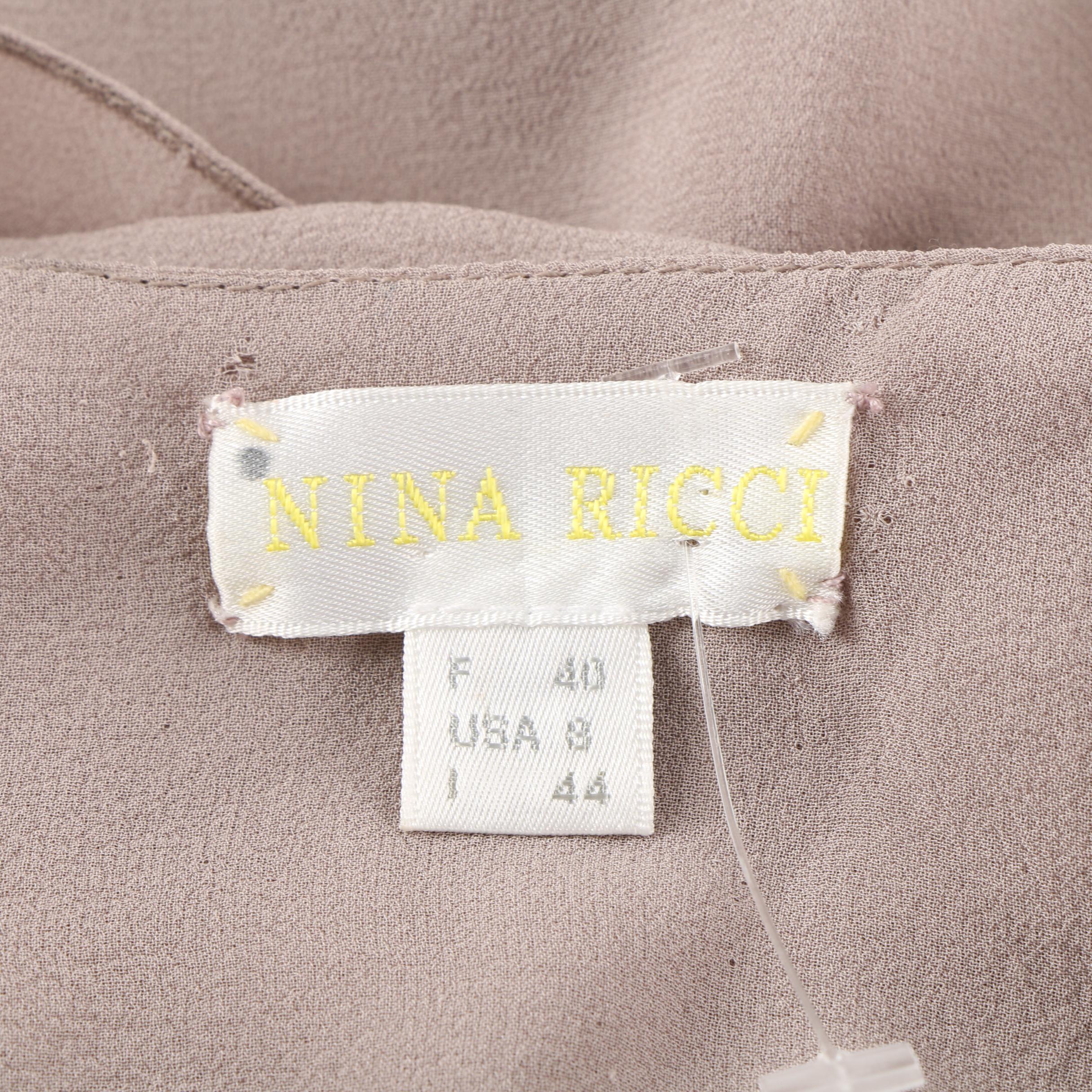 Vintage Nina Ricci Mauve Crepe Tunic Dress