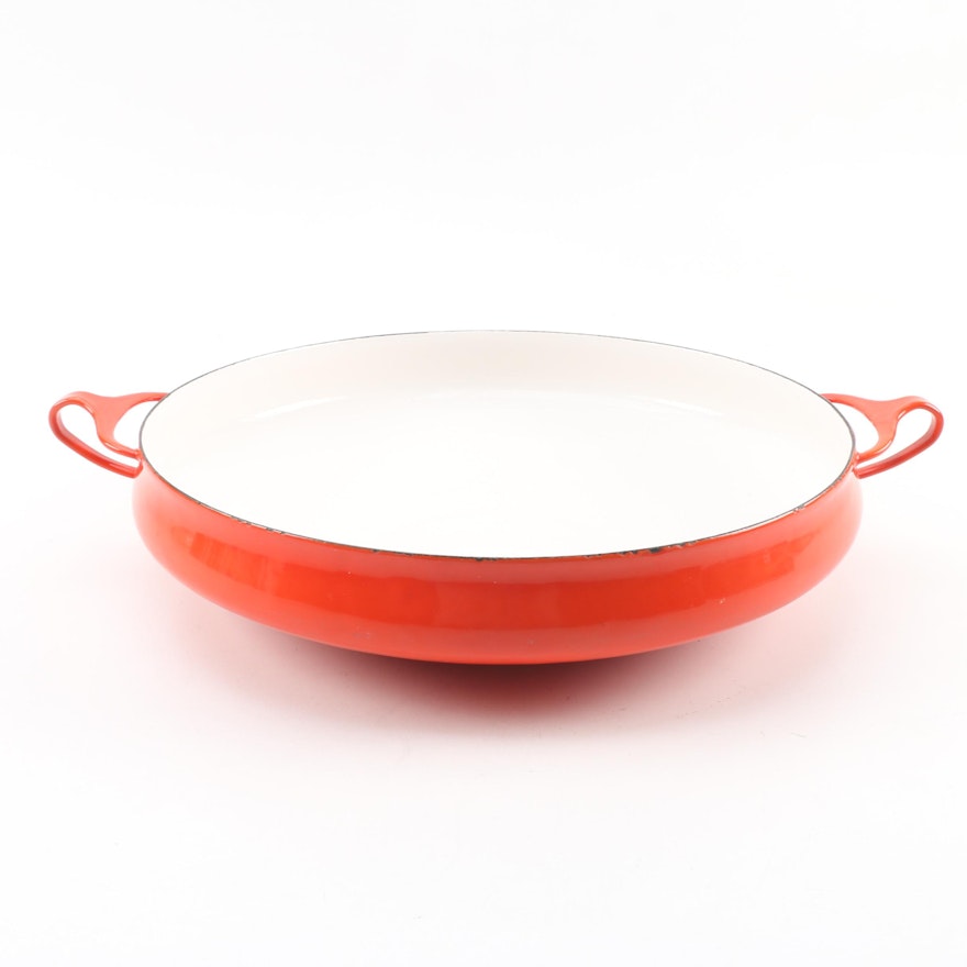 Vintage Dansk "Kobenstyle" Red Enameled Paella Pan