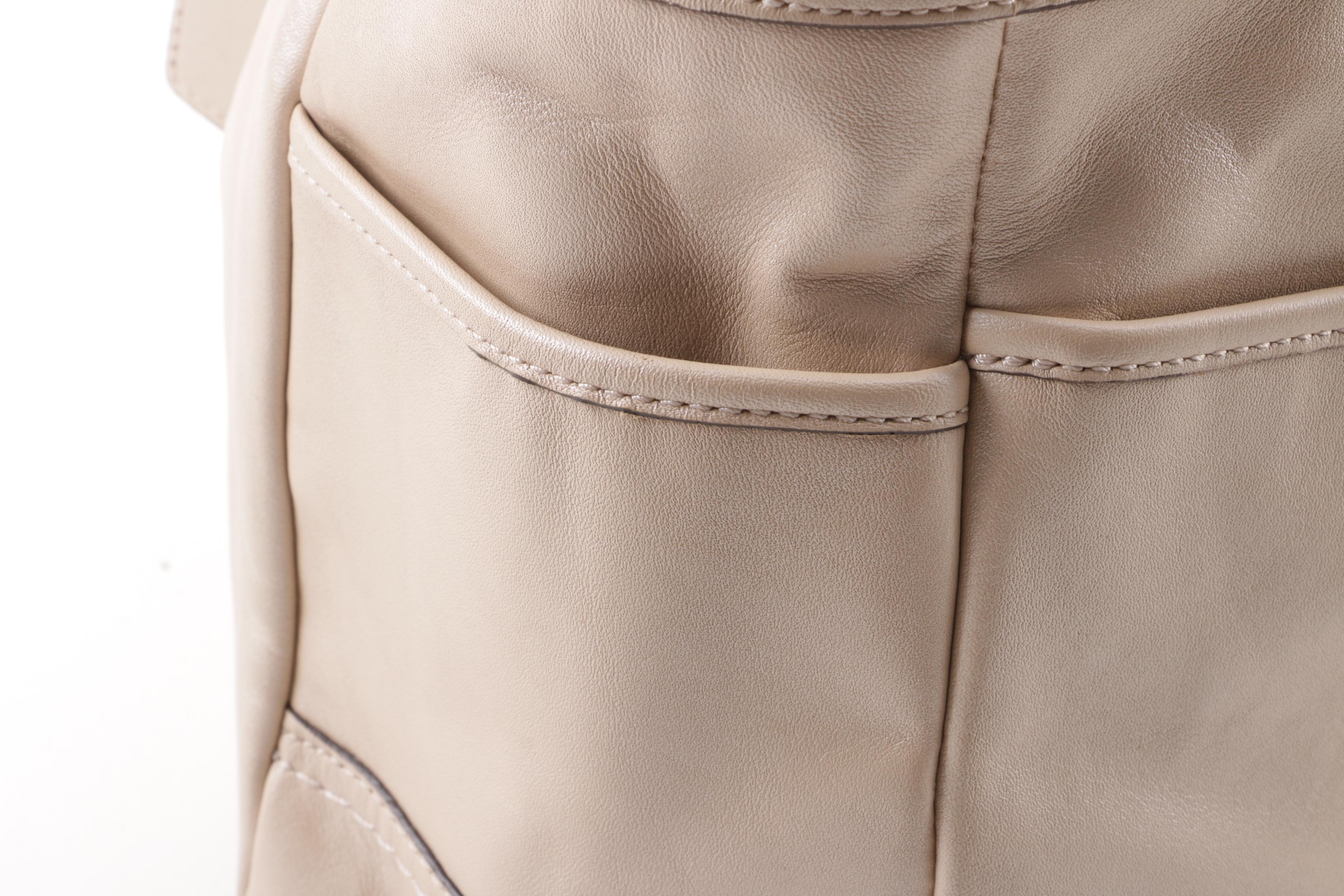 Coach Gallery Leather Tote and Signature Stripe Patent Leather Tote