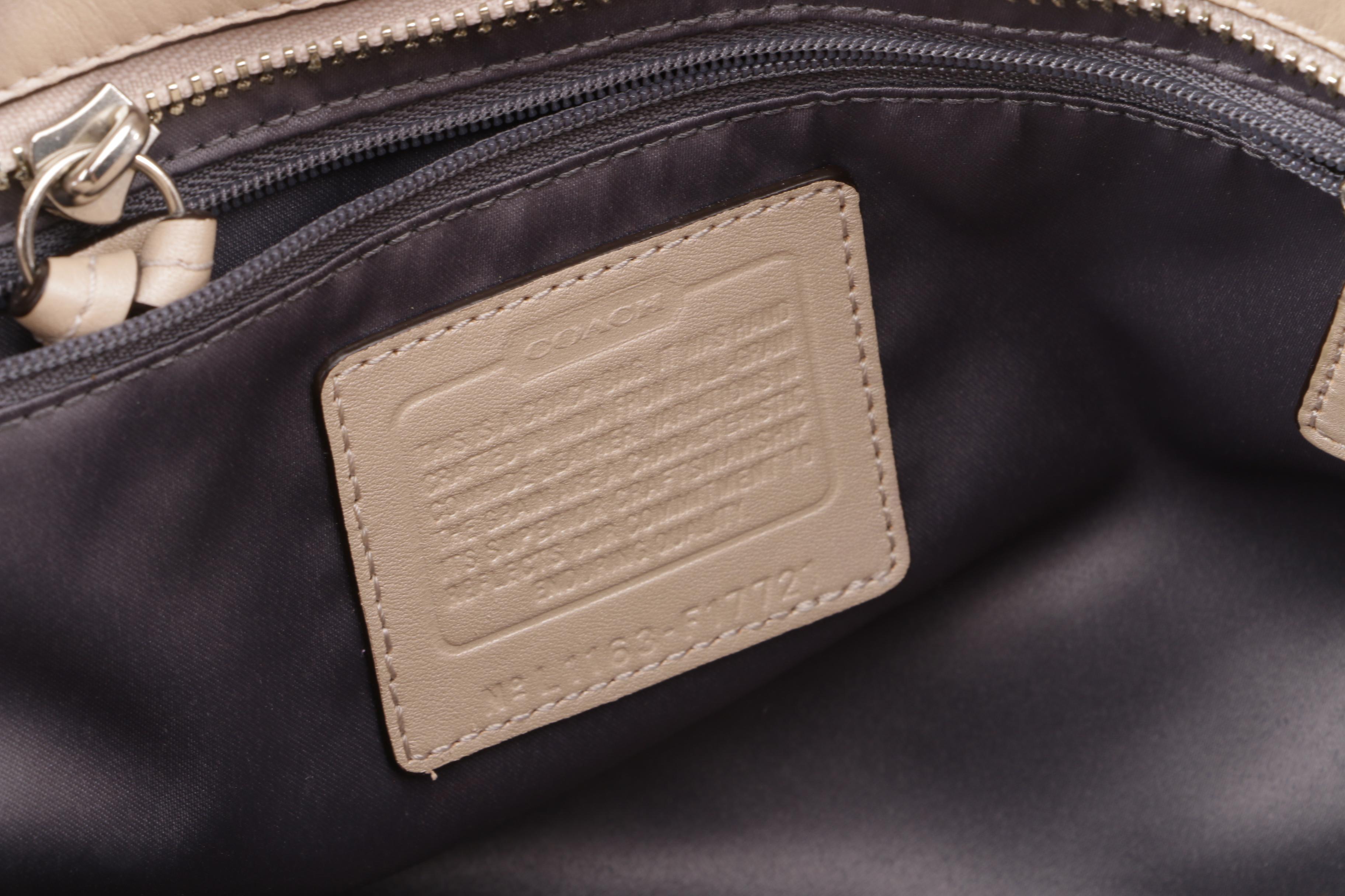 Coach Gallery Leather Tote and Signature Stripe Patent Leather Tote