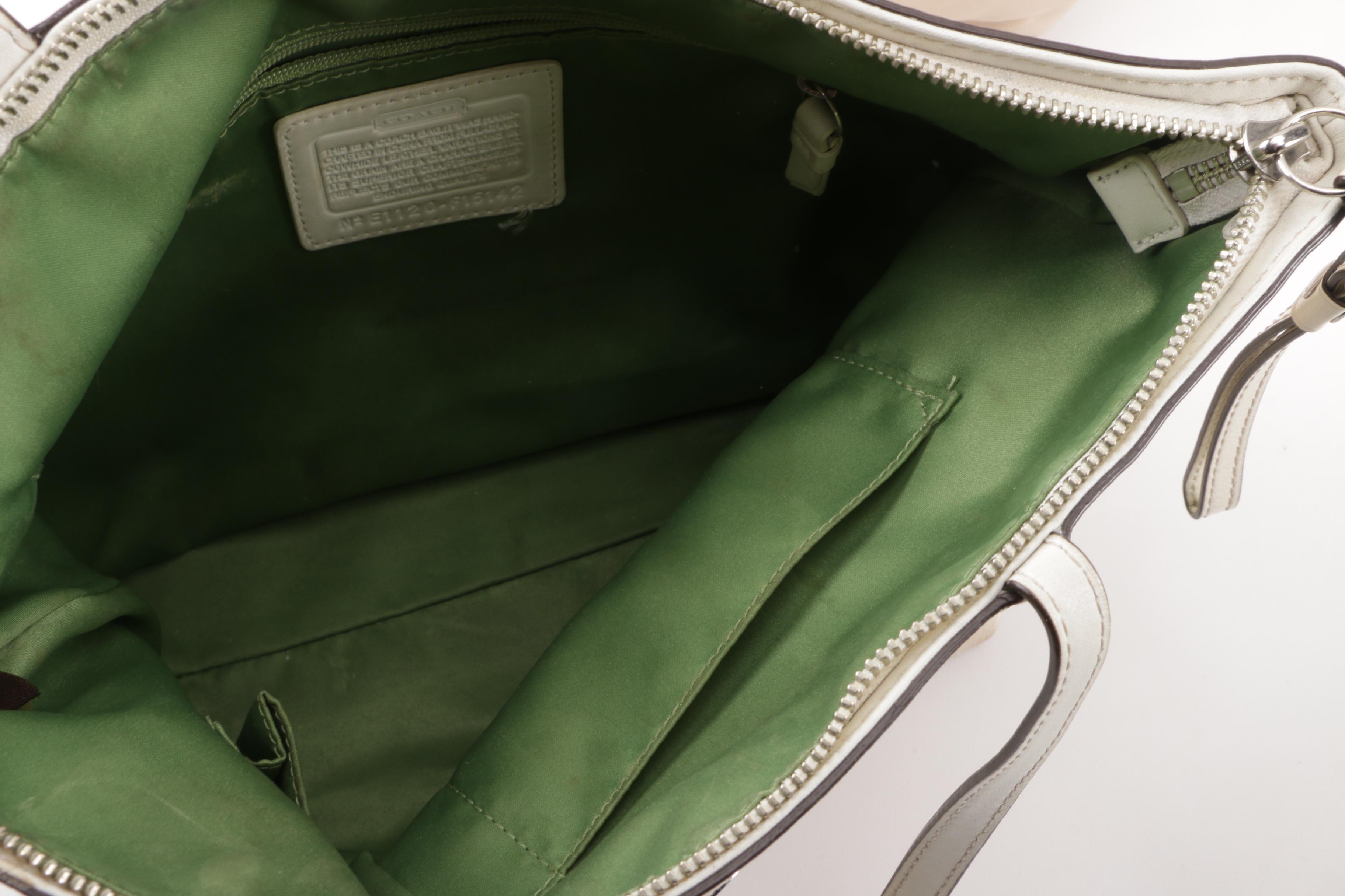 Coach Gallery Leather Tote and Signature Stripe Patent Leather Tote