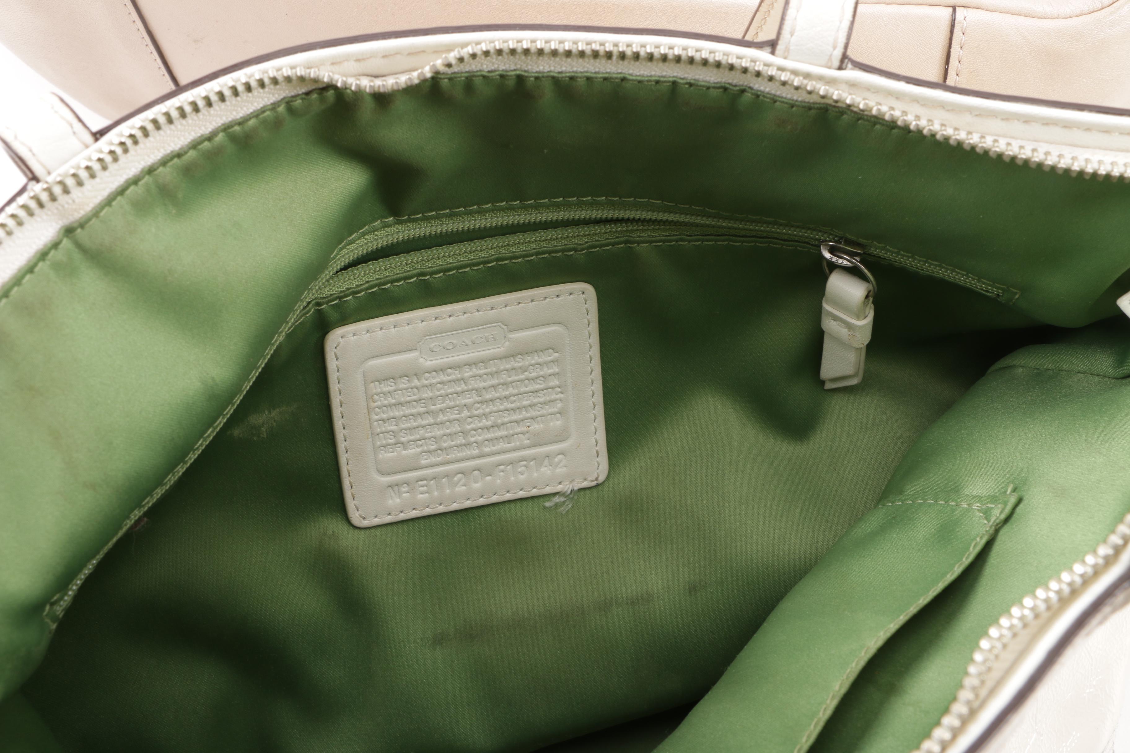 Coach Gallery Leather Tote and Signature Stripe Patent Leather Tote