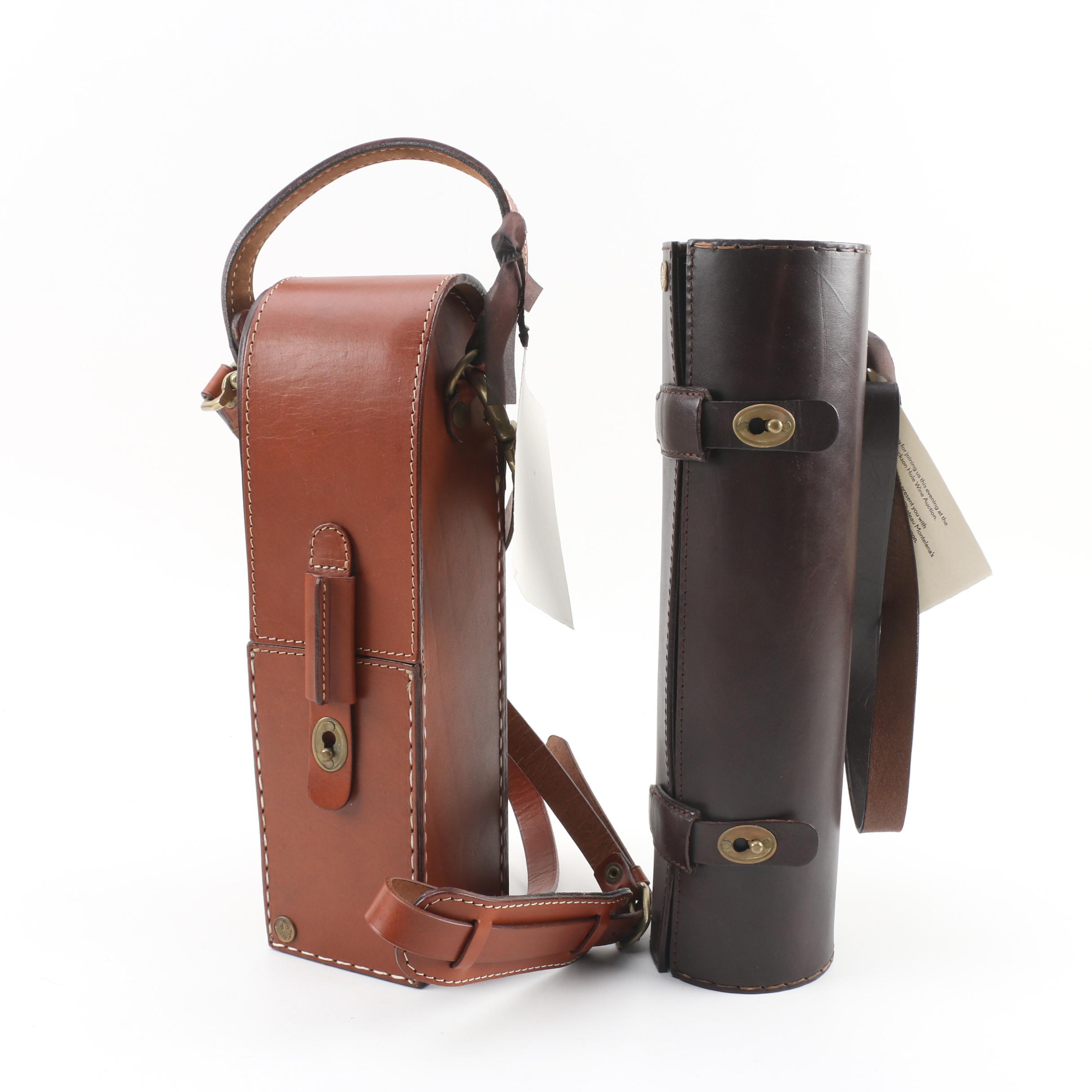 Gattorna Leather Wine Bottle Bags