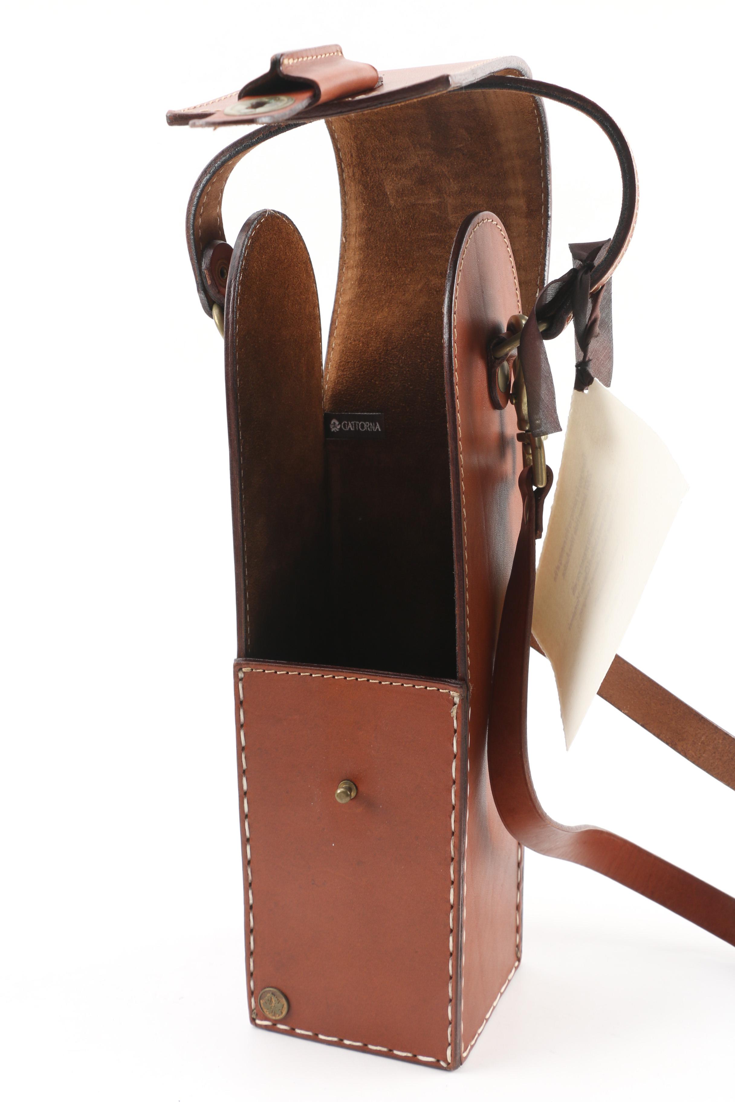 Gattorna Leather Wine Bottle Bags