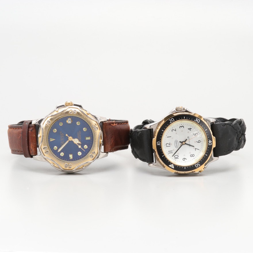 Guess Two-Tone Quartz Wristwatches