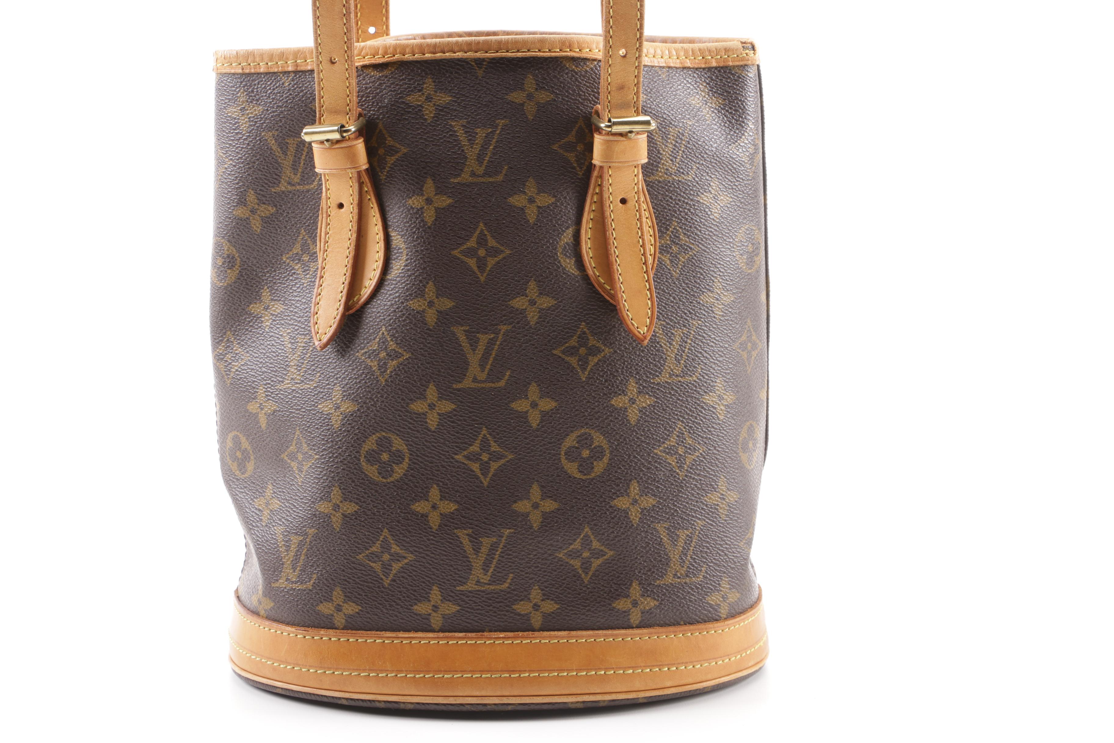 1998 Vintage Louis Vuitton Paris Monogram Canvas Petite Bucket Bag