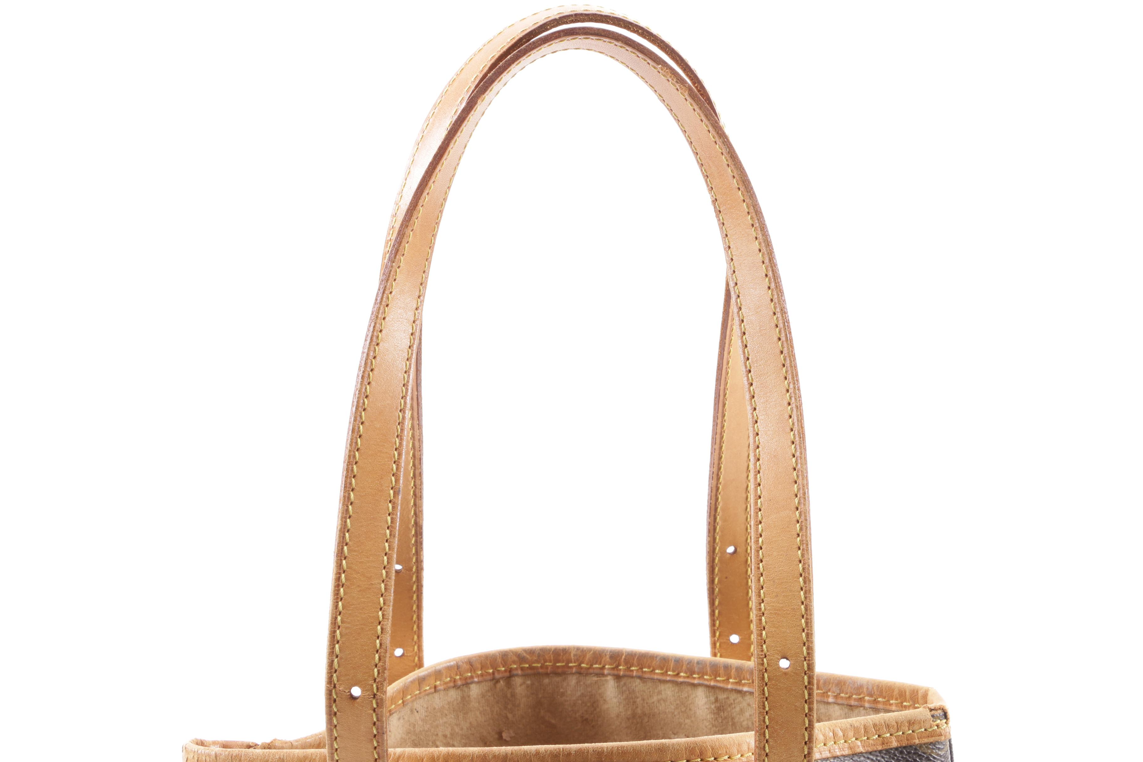 1998 Vintage Louis Vuitton Paris Monogram Canvas Petite Bucket Bag