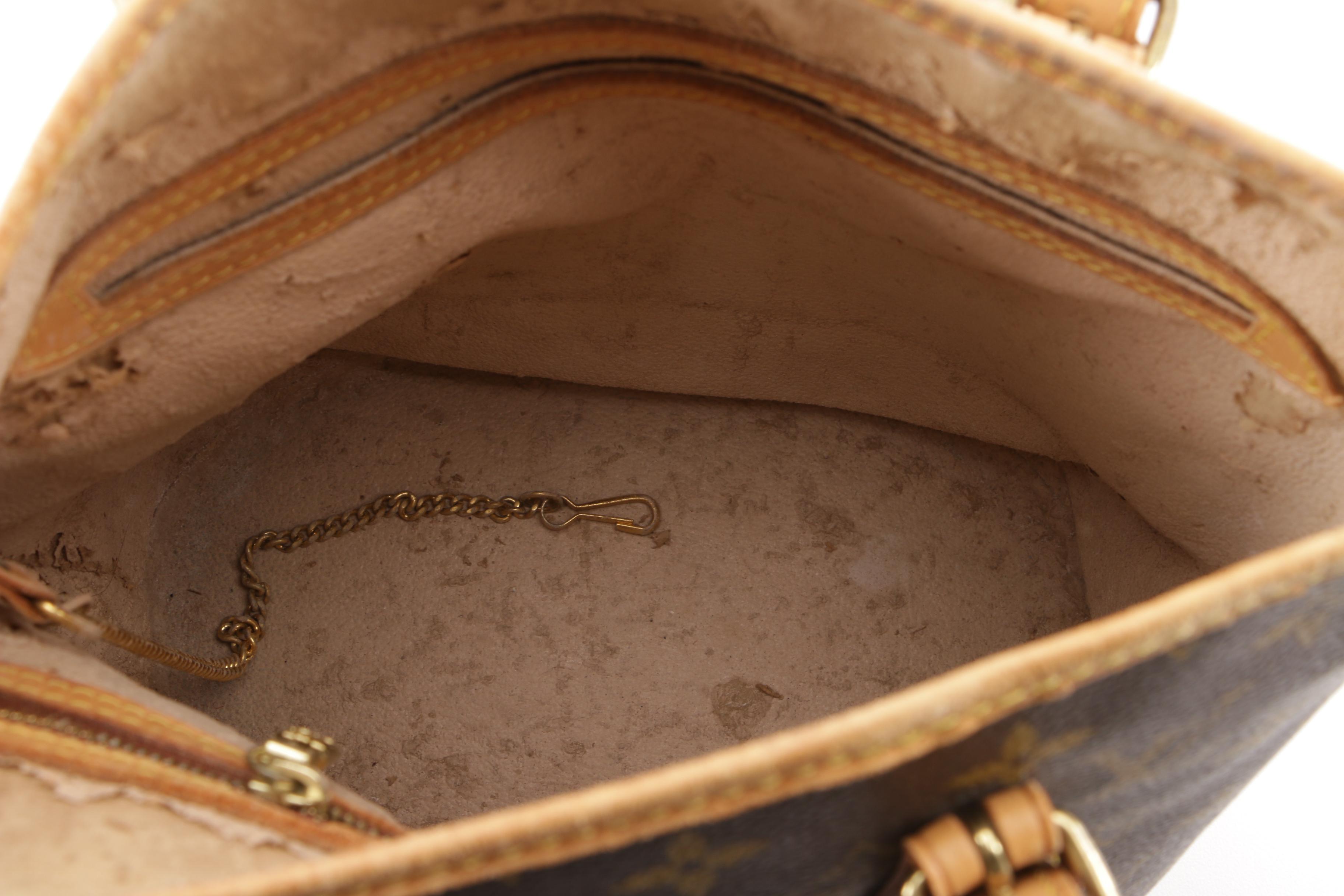 1998 Vintage Louis Vuitton Paris Monogram Canvas Petite Bucket Bag