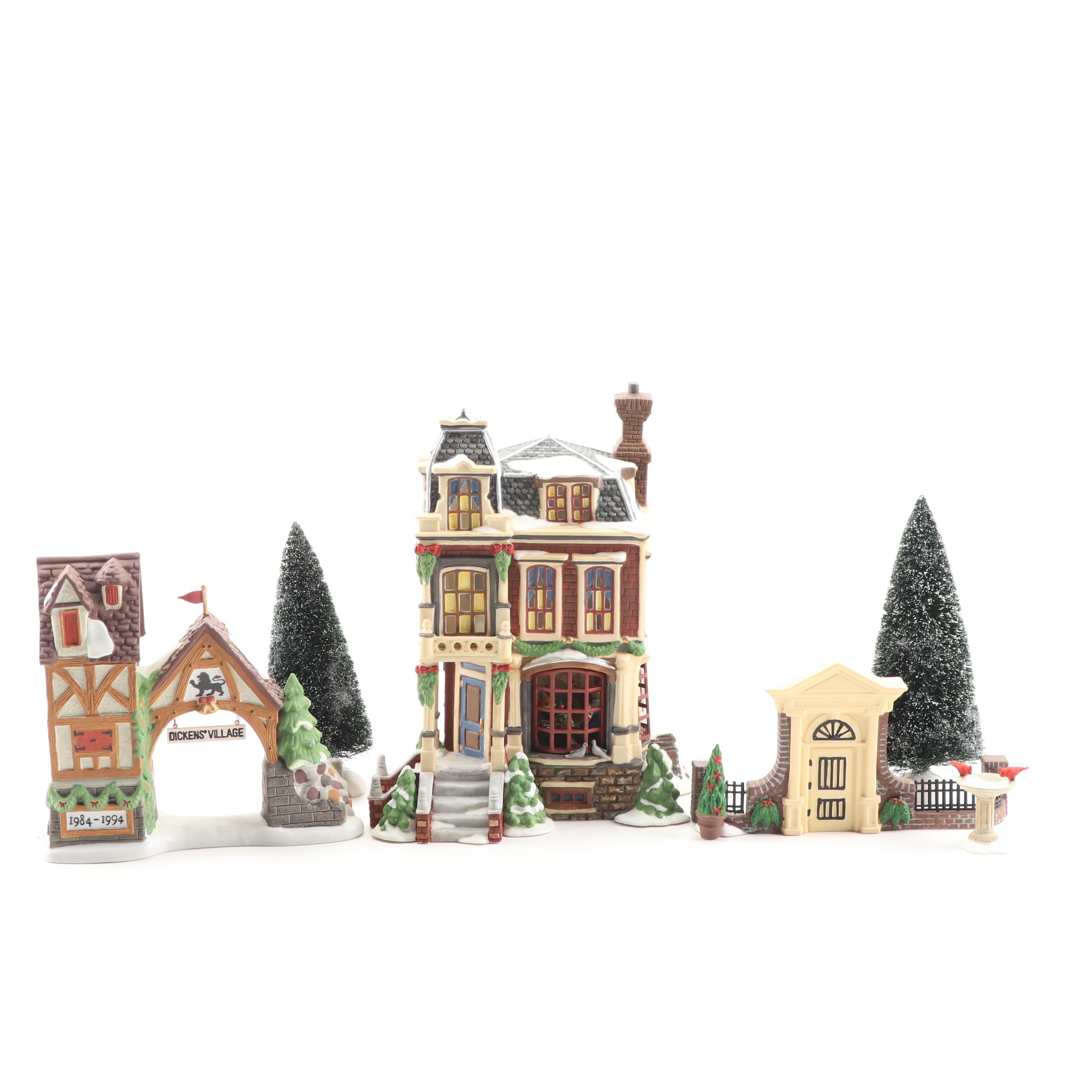 Department 56 Disney Parks Village and Dickens' Village Porcelain Buildings