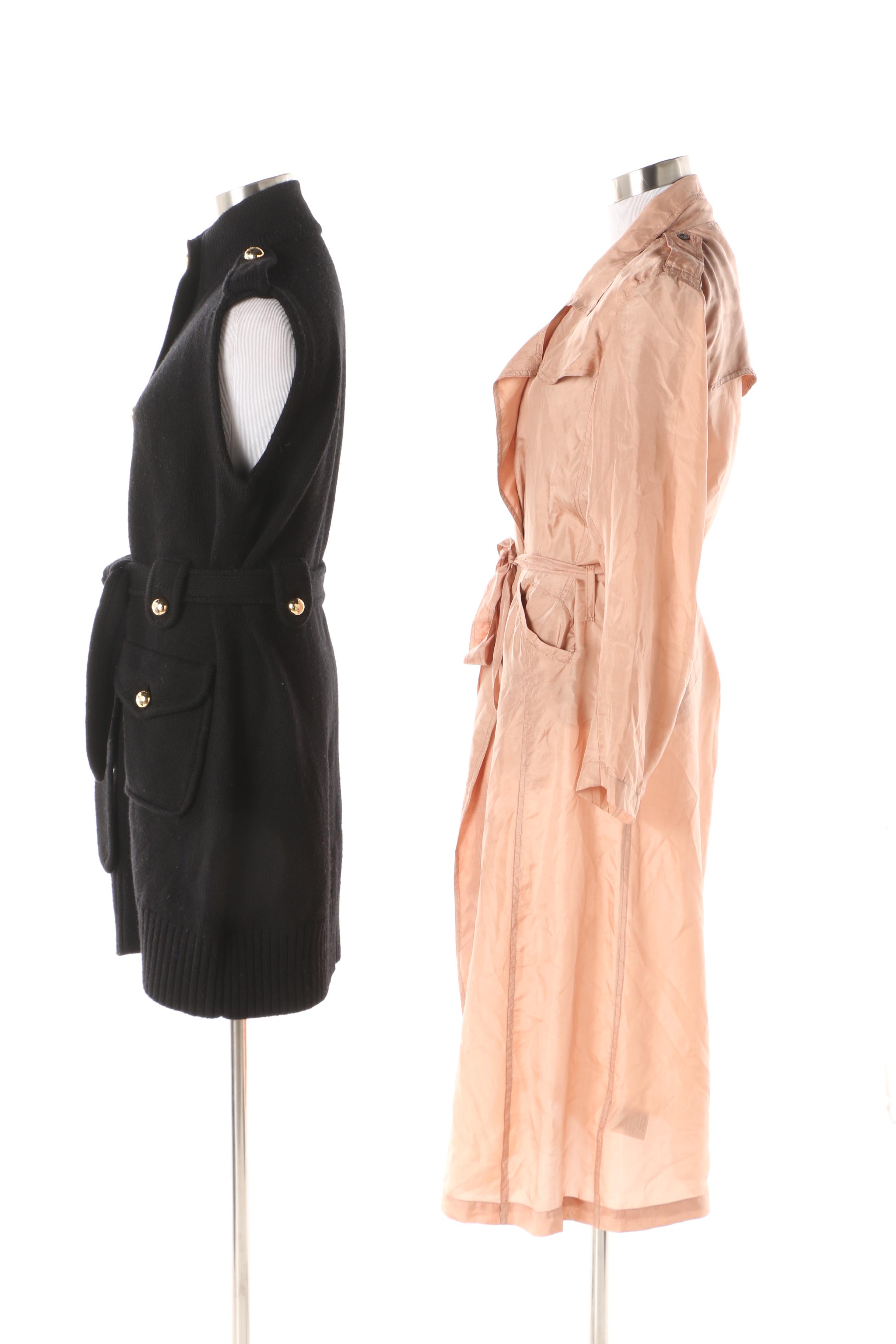 Women's Tory Burch Knit Jacket and Mes Demoiselles Paris Theodore Trench Coat