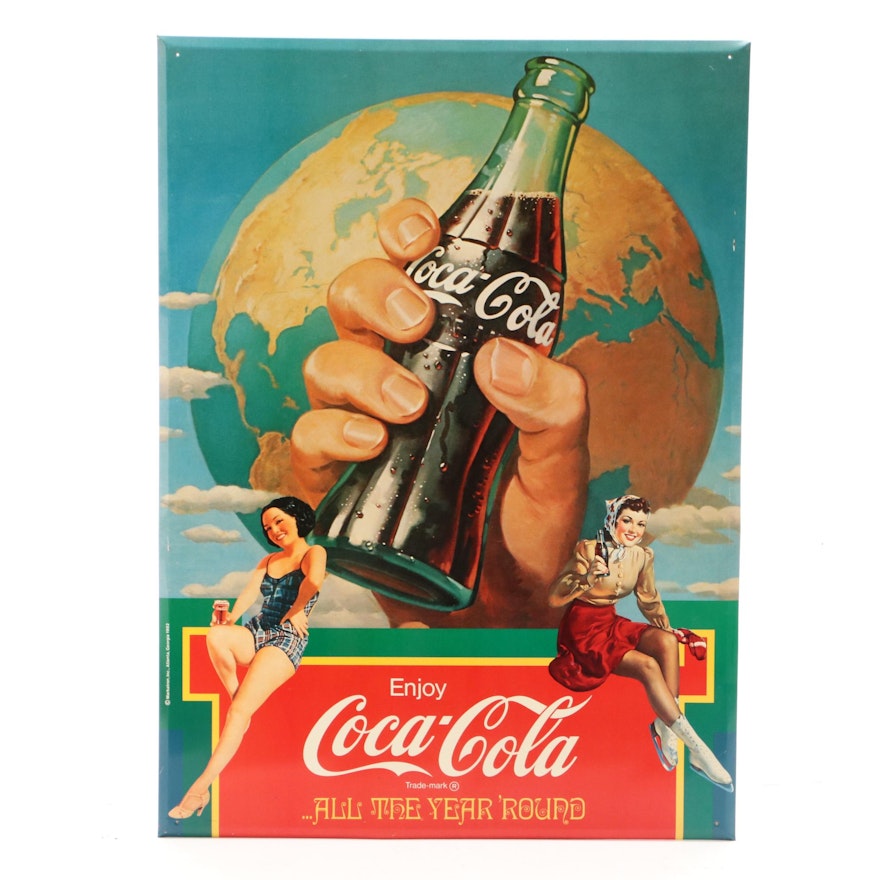 Contemporary Coca-Cola Metal Advertising Sign