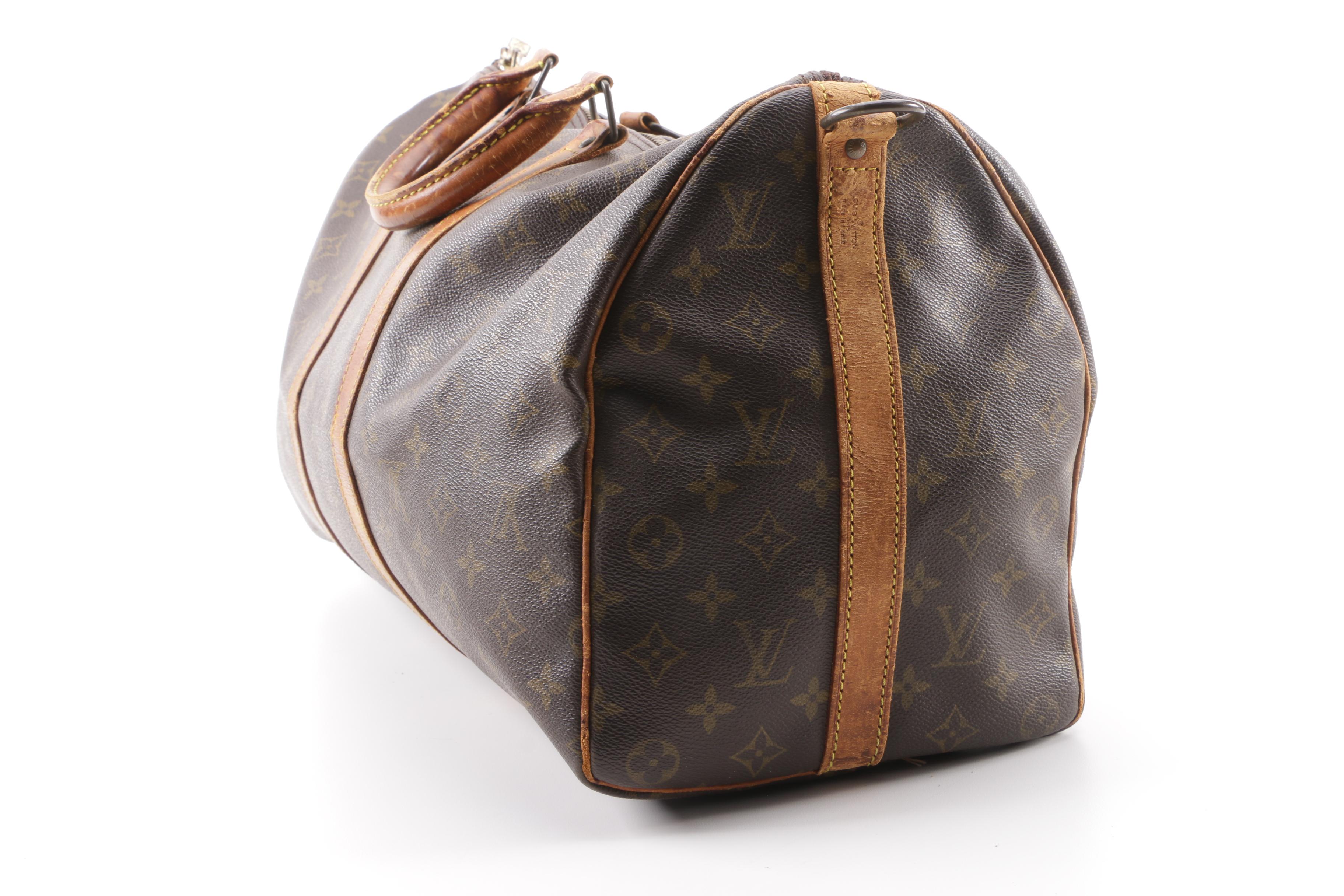 1988 Vintage Louis Vuitton Paris Monogram Canvas Keepall 45 Duffle