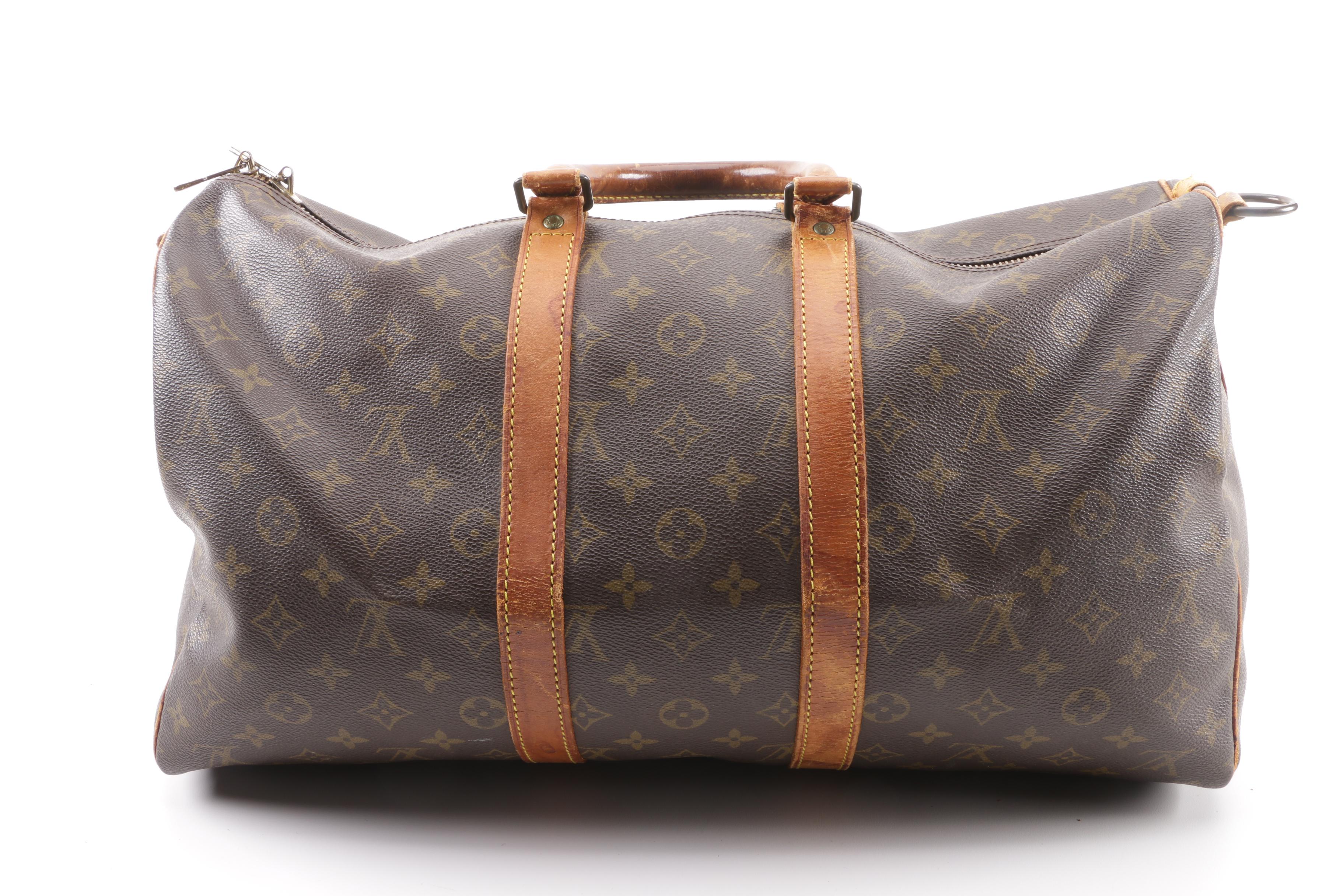 1988 Vintage Louis Vuitton Paris Monogram Canvas Keepall 45 Duffle