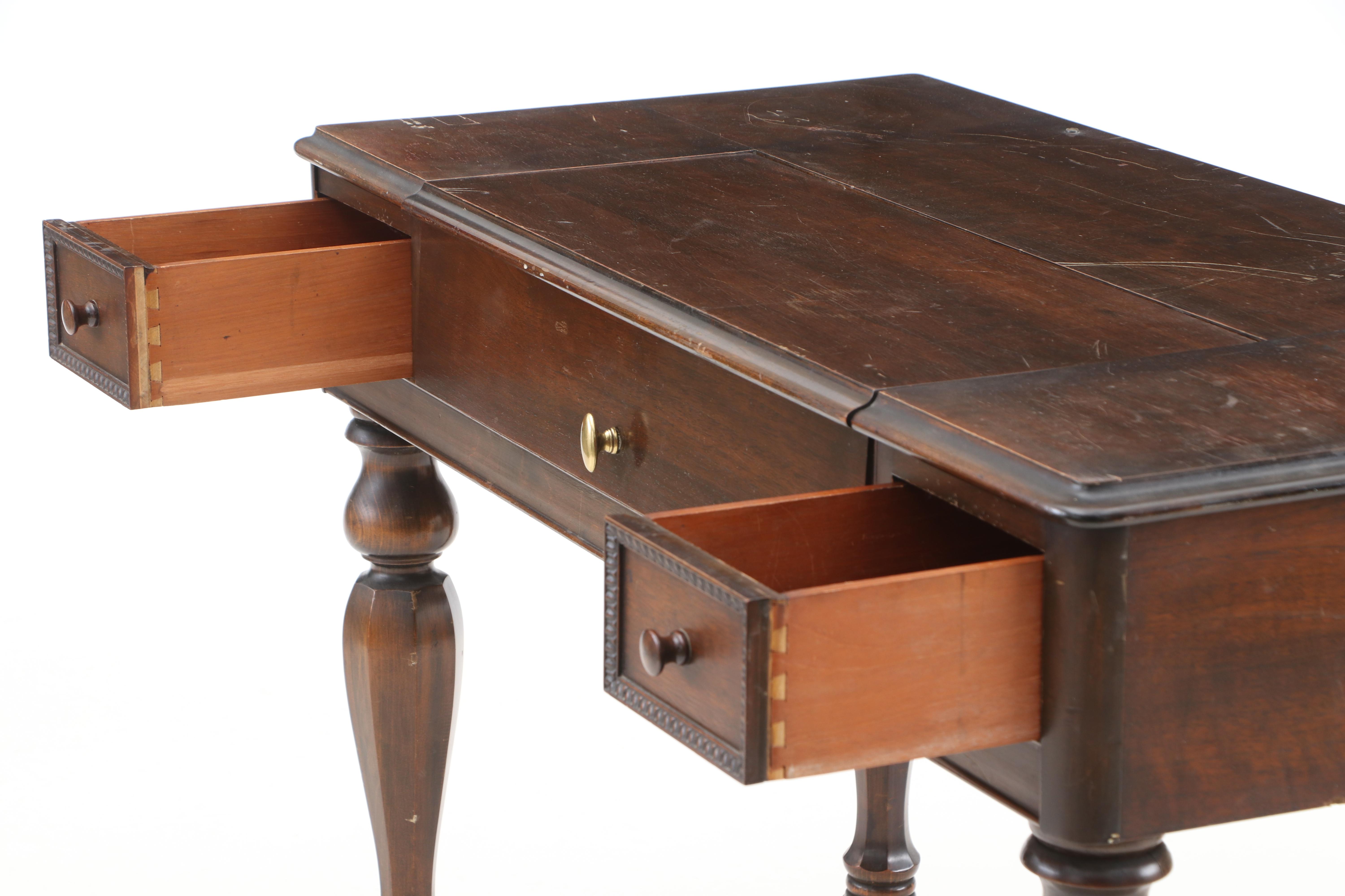 Early 20th Century H. & S. Pogue Co. Spinet Style Writing Desk