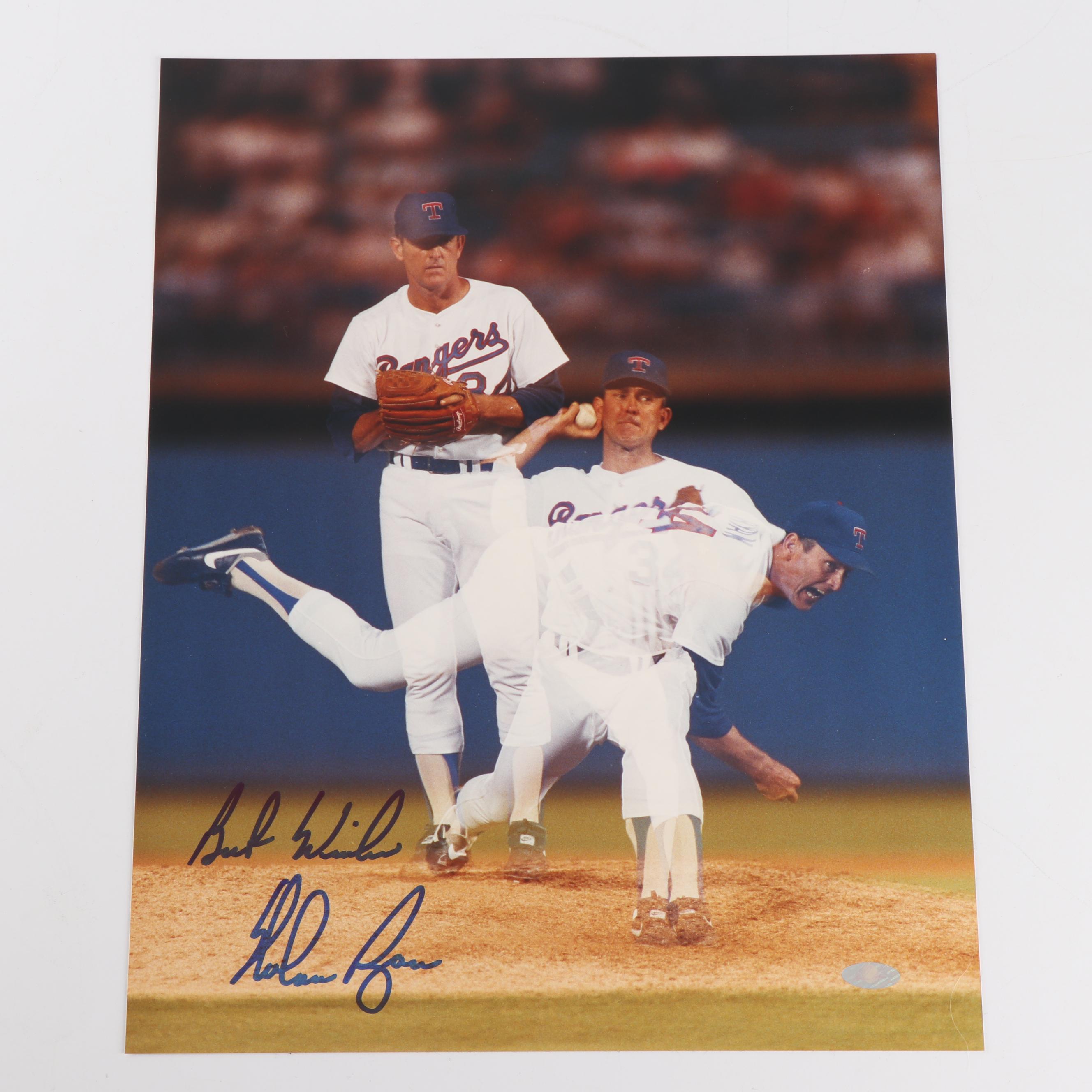 Nolan Ryan Autographed Multiple Exposure Photo