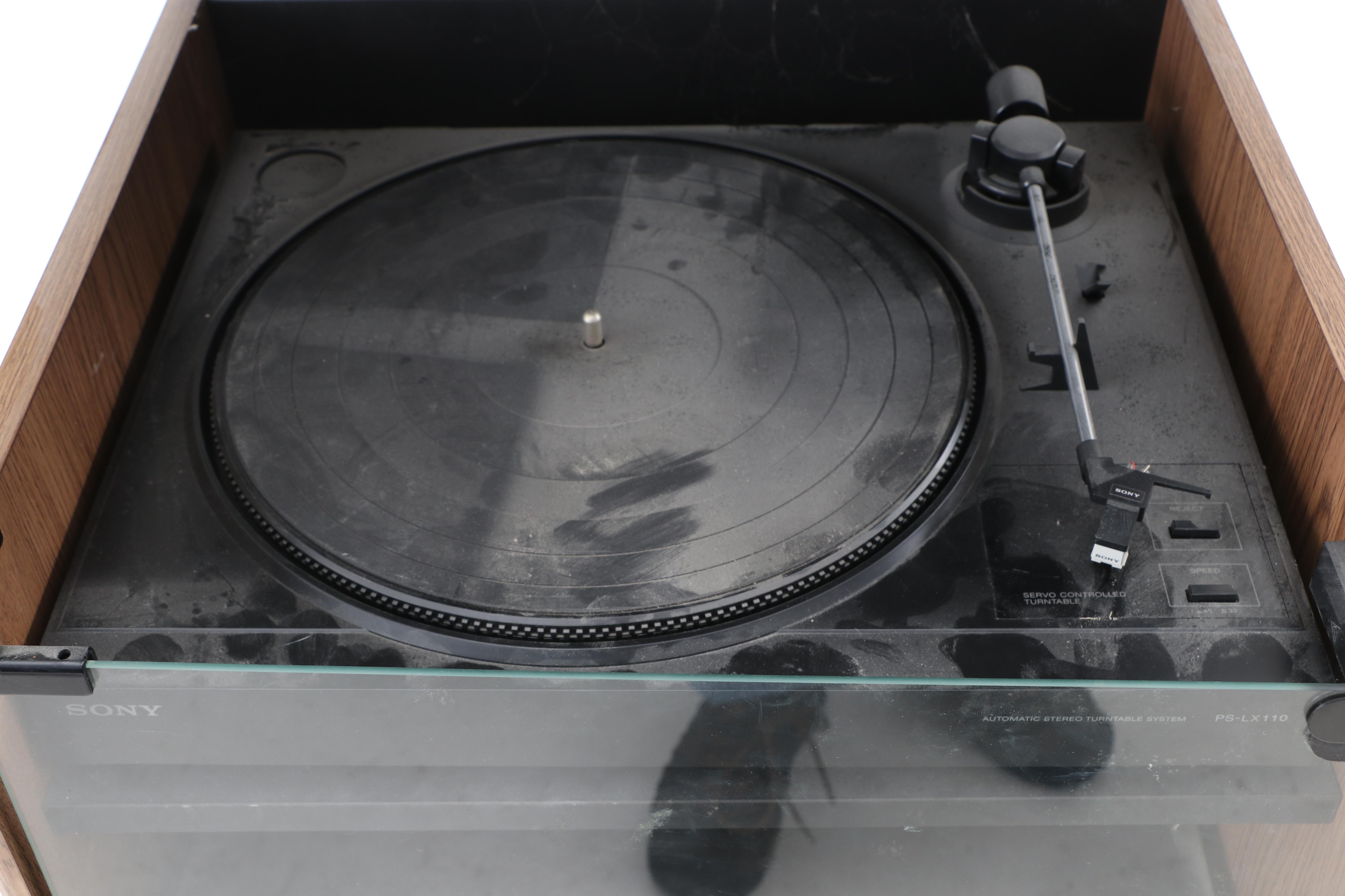 Sony Audio Rack System in Glass Front Cabinet