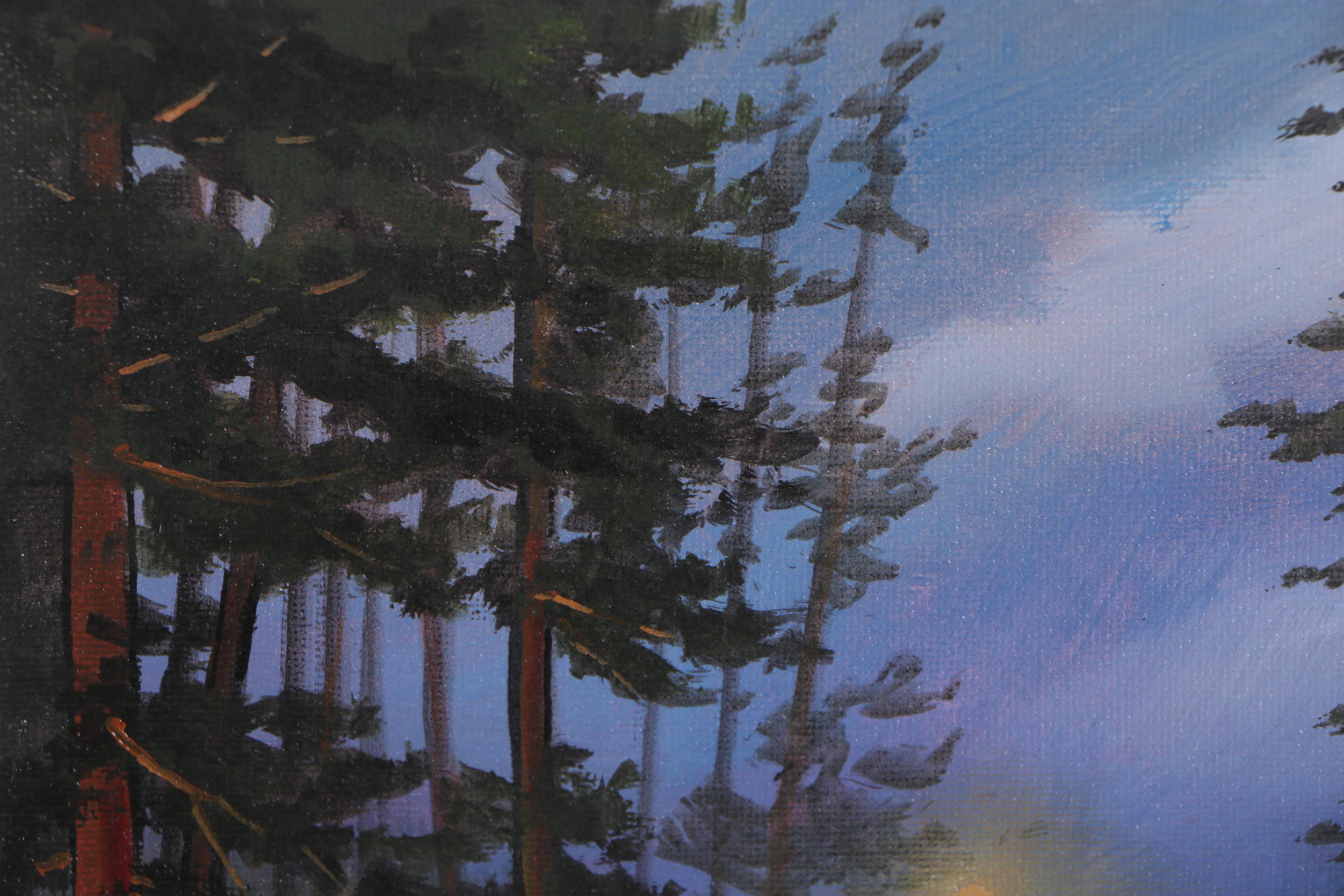 Douglas "Bumo" Johnpeer Oil Painting "Forest Mist"