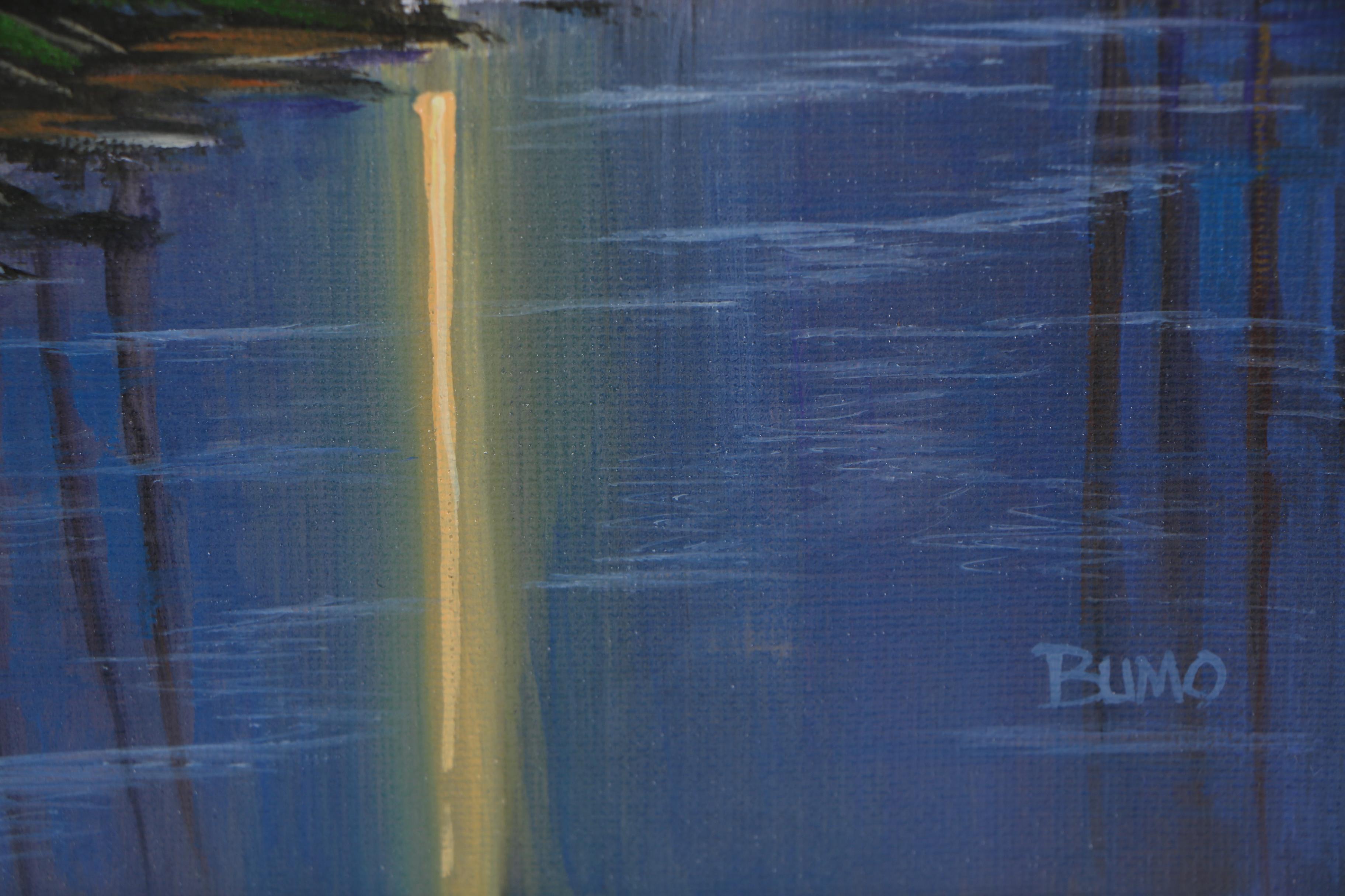 Douglas "Bumo" Johnpeer Oil Painting "Forest Mist"