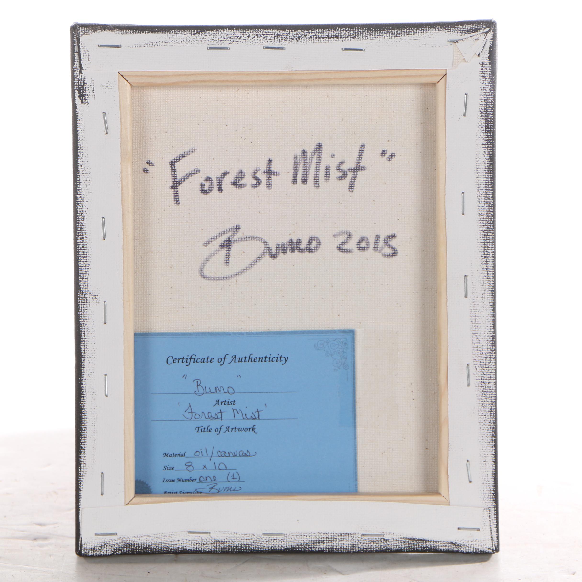 Douglas "Bumo" Johnpeer Oil Painting "Forest Mist"