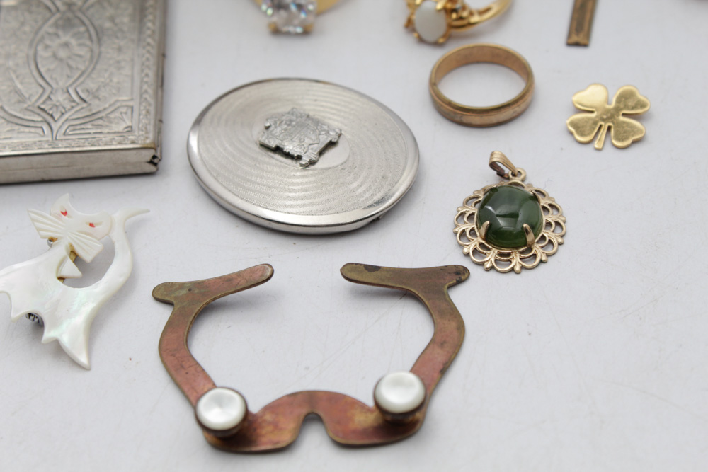 Antique and Vintage Jewelry Including Gold Filled, Mother of Pearl, and More