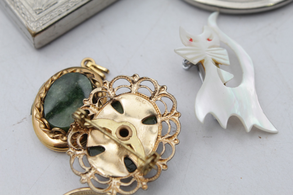 Antique and Vintage Jewelry Including Gold Filled, Mother of Pearl, and More