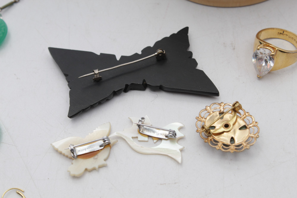 Antique and Vintage Jewelry Including Gold Filled, Mother of Pearl, and More