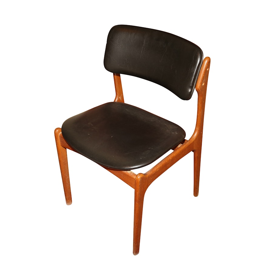 "Model 49" Teak Chair by Erik Buch for Oddense Maskinsnedkeri, Mid-20th Century