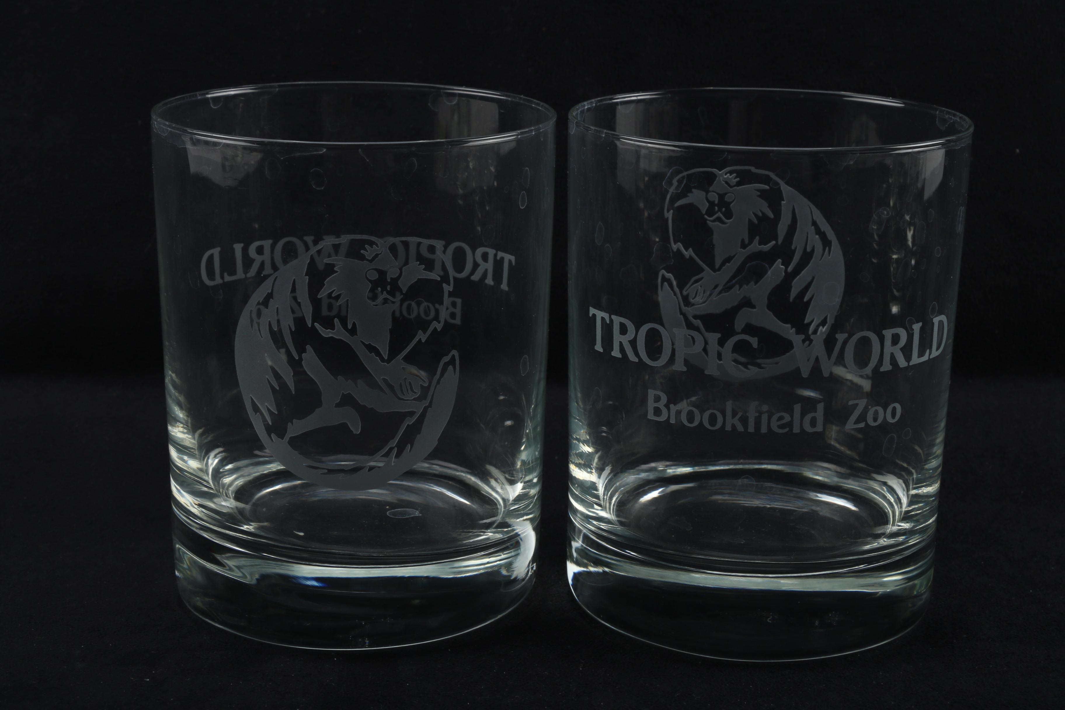 Brookfield Zoo "Tropic World" Double Old Fashioned Glasses