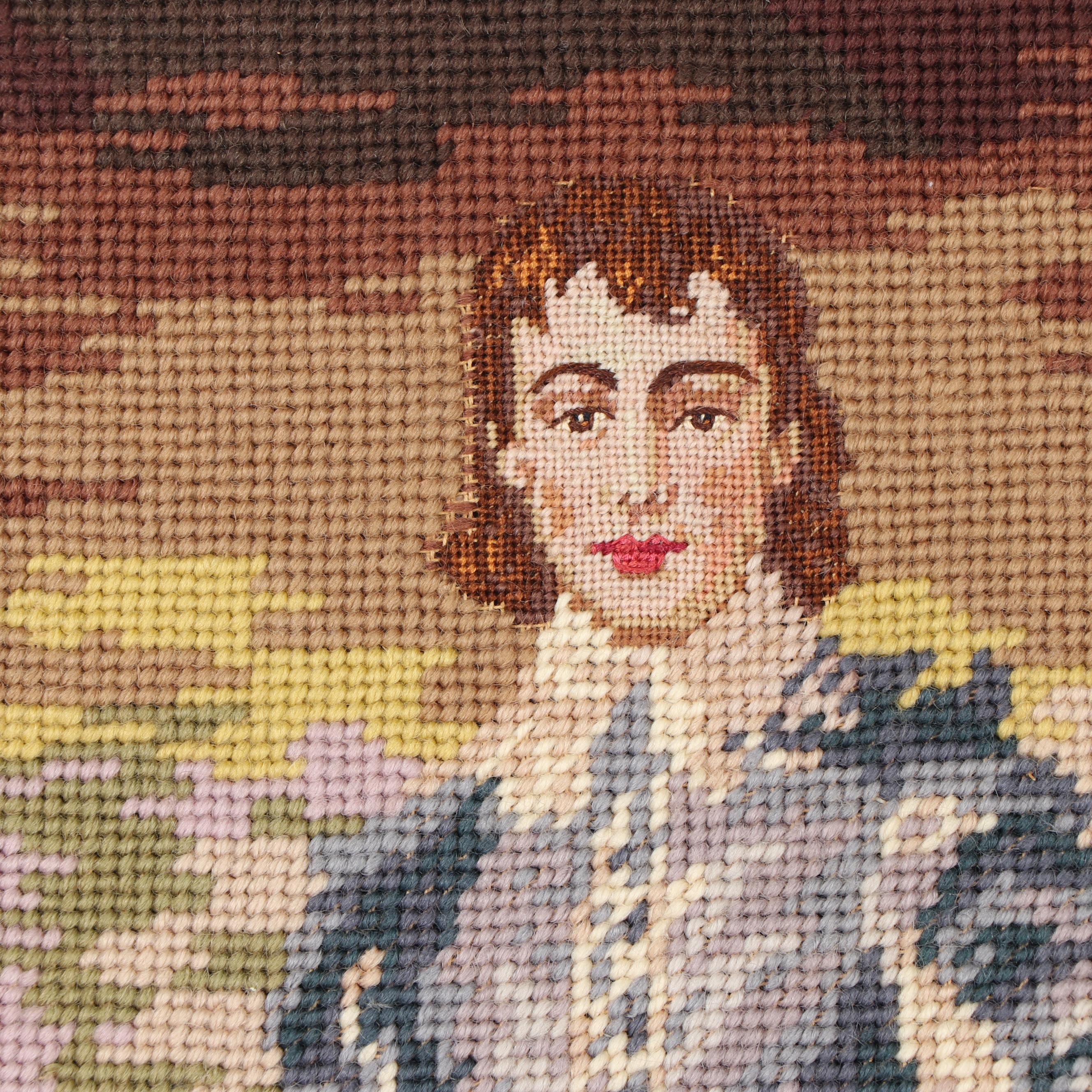 Needlepoint after Thomas Gainsborough "The Blue Boy"