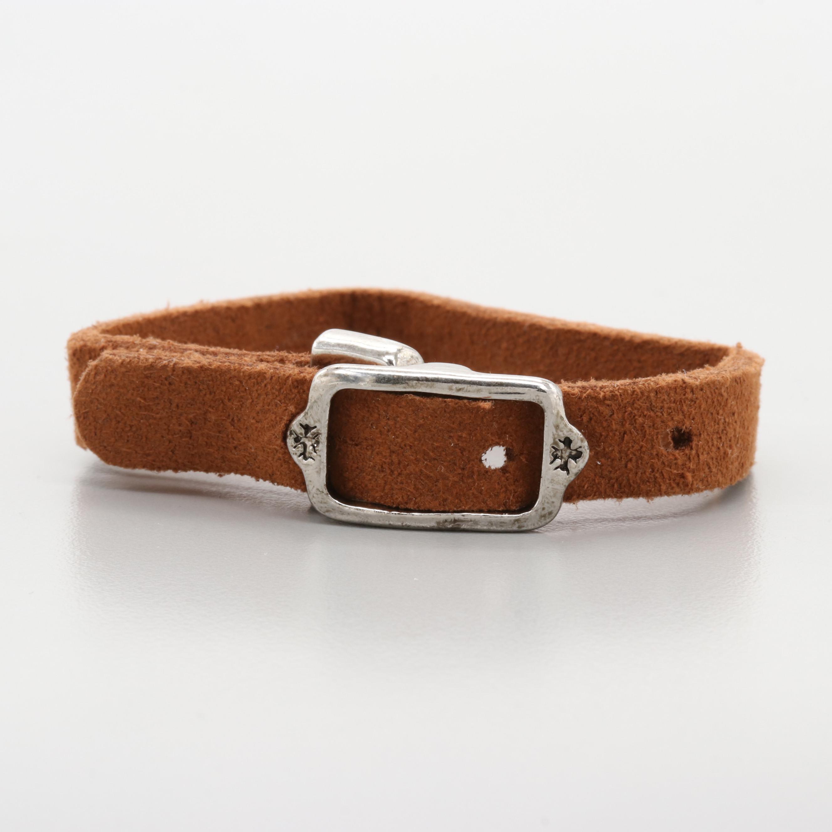 Tory Burch Suede Buckle Bracelet
