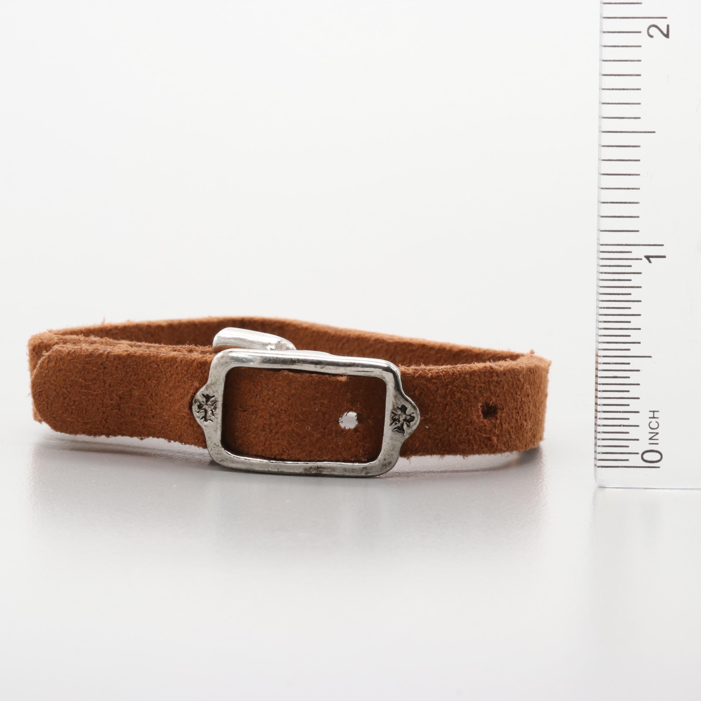 Tory Burch Suede Buckle Bracelet