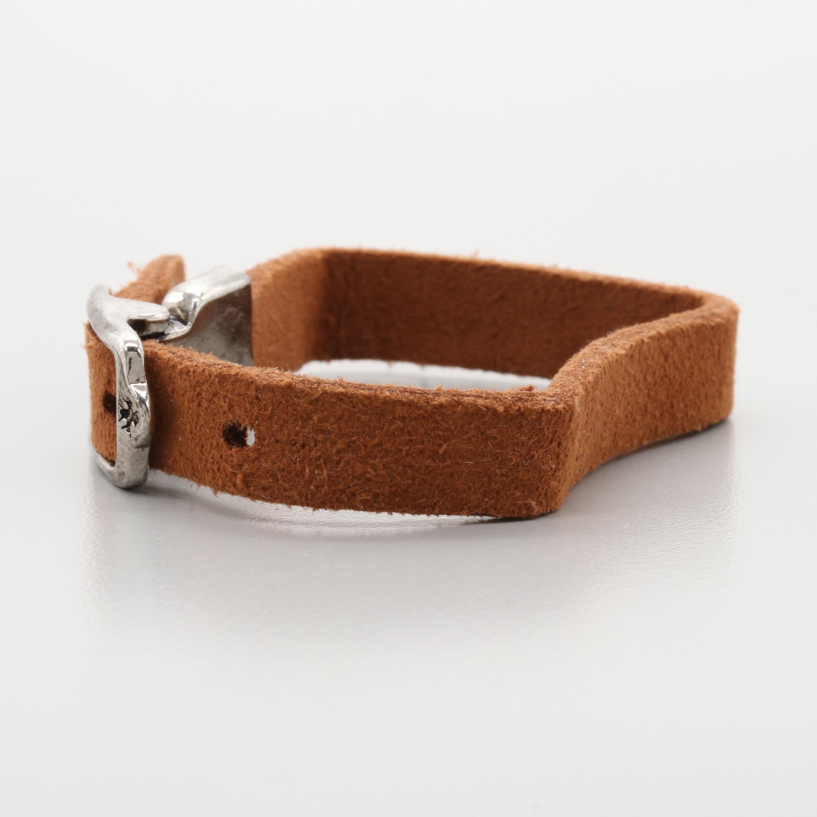 Tory Burch Suede Buckle Bracelet