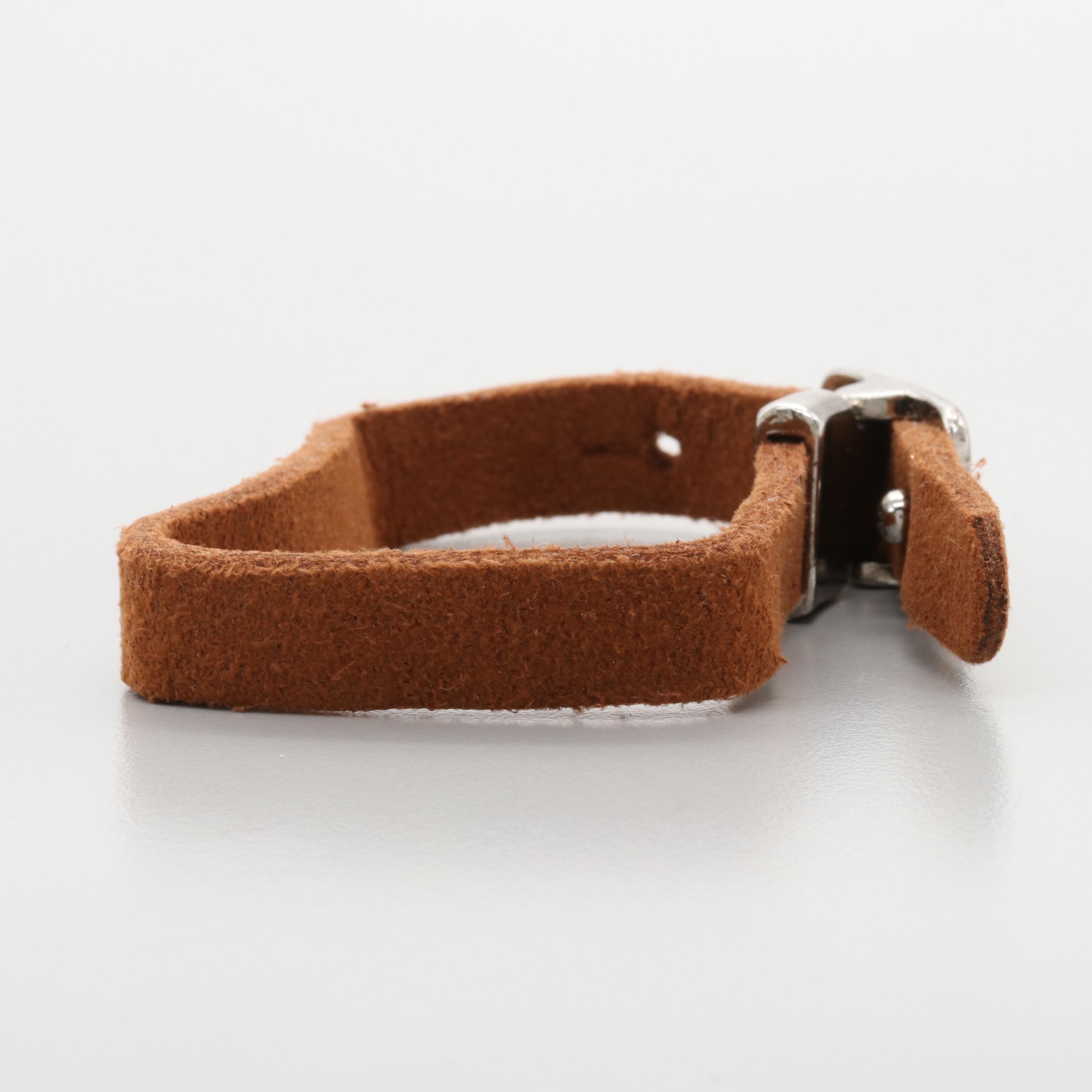 Tory Burch Suede Buckle Bracelet