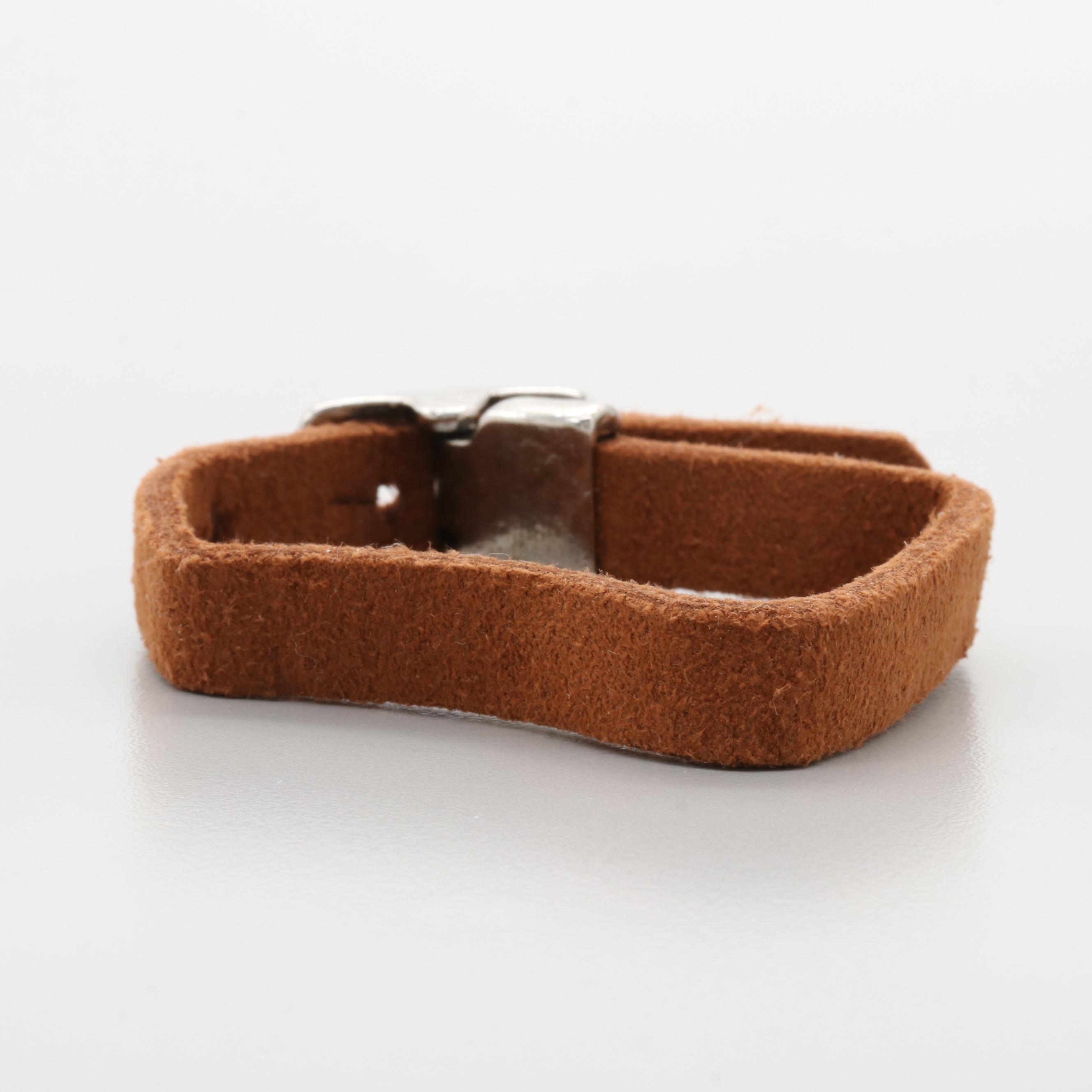 Tory Burch Suede Buckle Bracelet