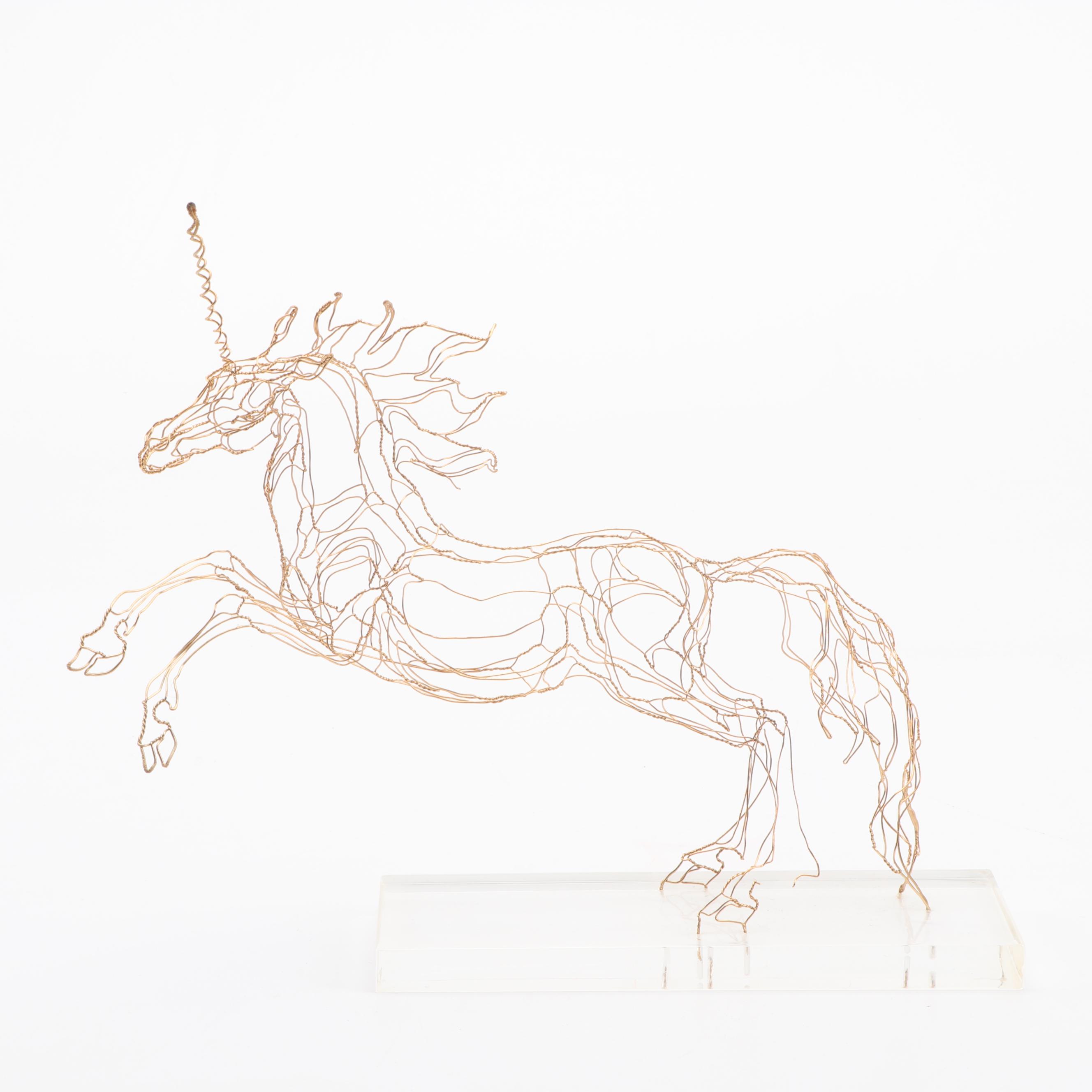 Elizabeth Berrian Unicorn Wire Sculpture