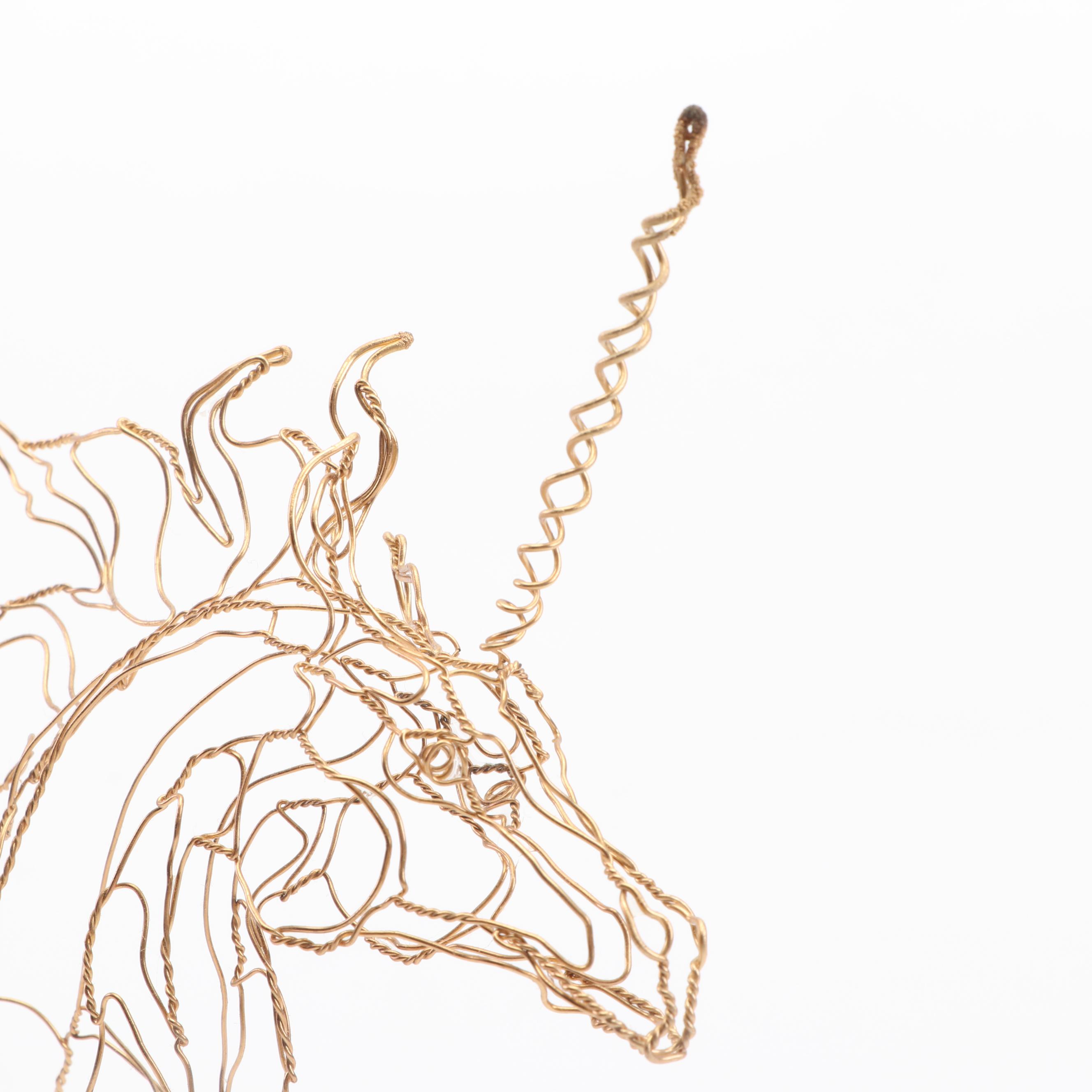 Elizabeth Berrian Unicorn Wire Sculpture